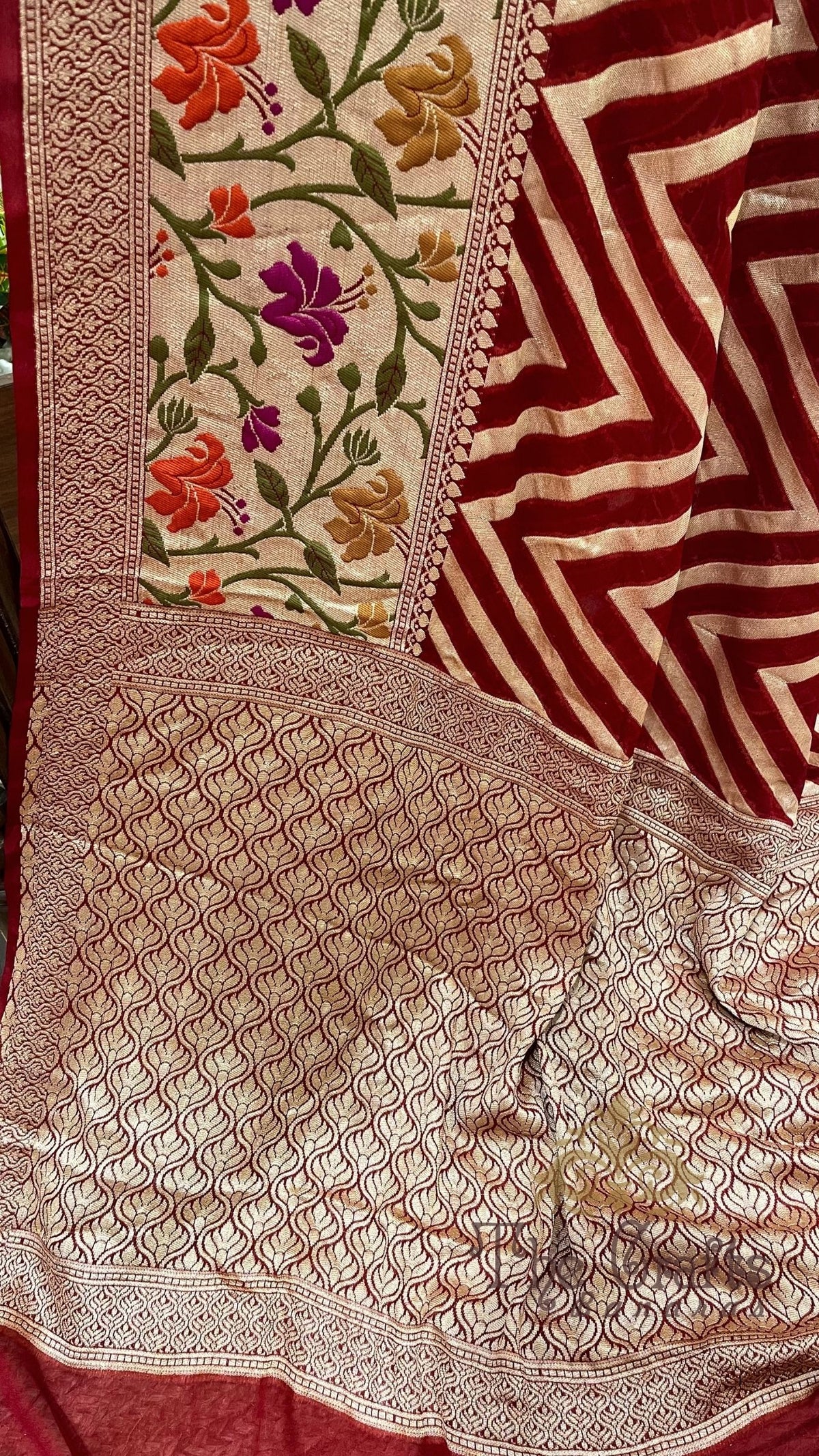 Pure Khaddi Chiffon Banarasi Saree