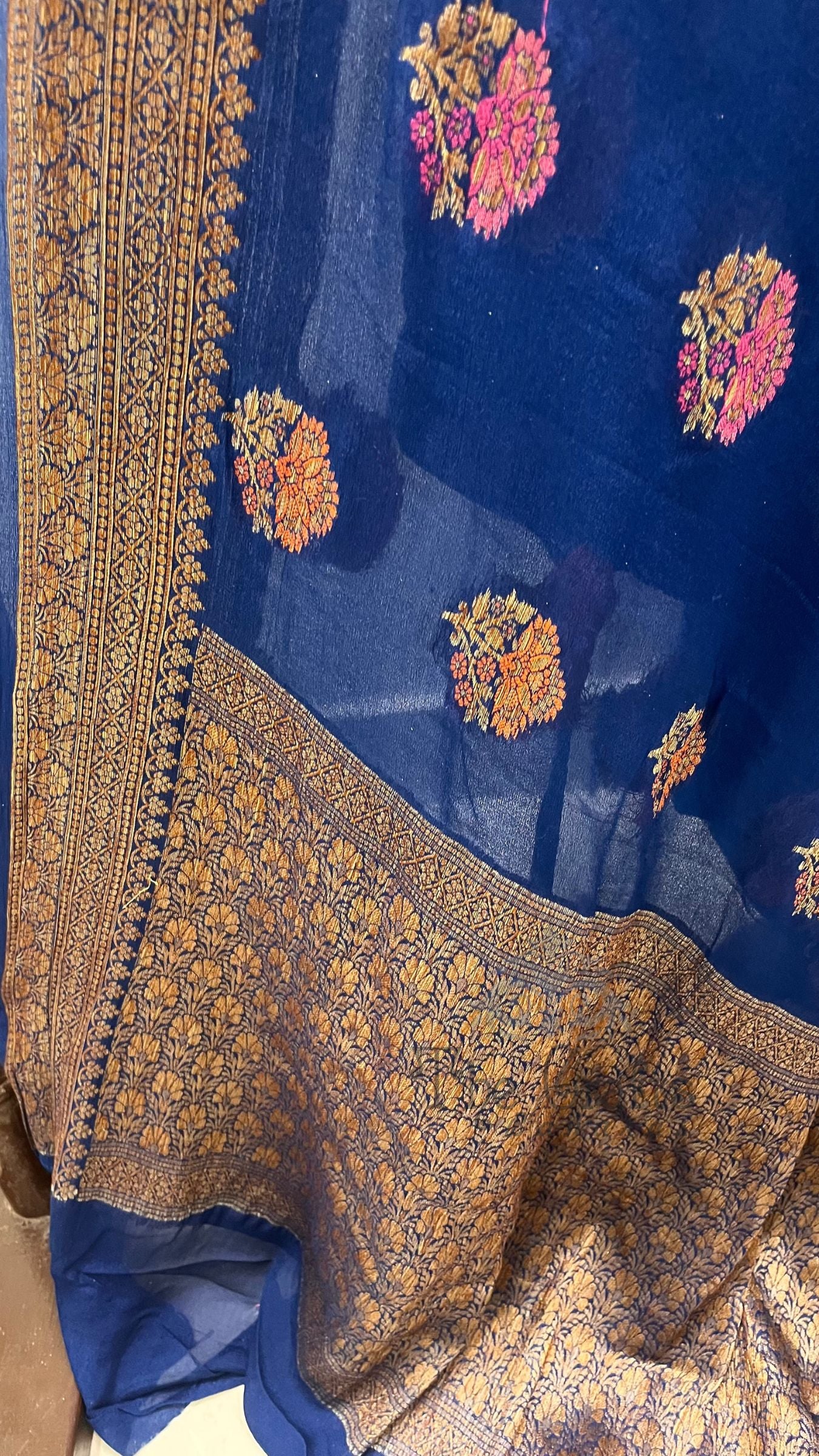 Pure Khaddi Chiffon Banarasi Saree