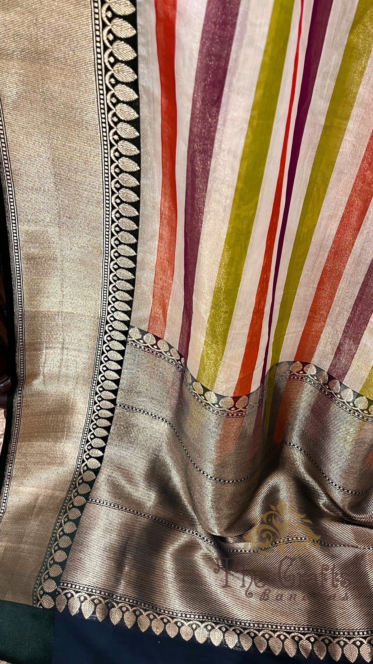 Pure Tissue Silk Handloom Banarasi Saree with Katan border