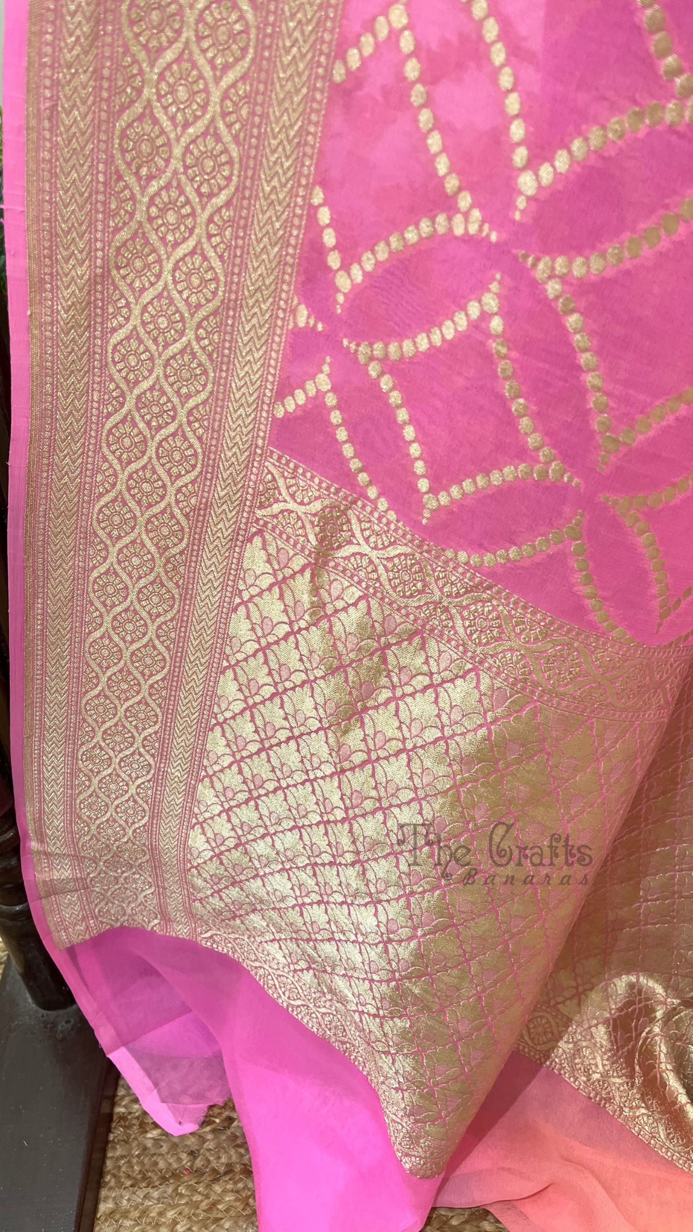 Khaddi Georgette Banarasi Saree - Water Zari