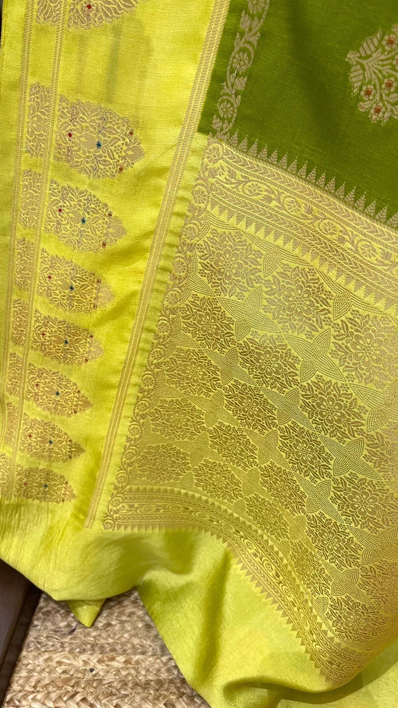 Pure Mango Silk Banarasi Saree