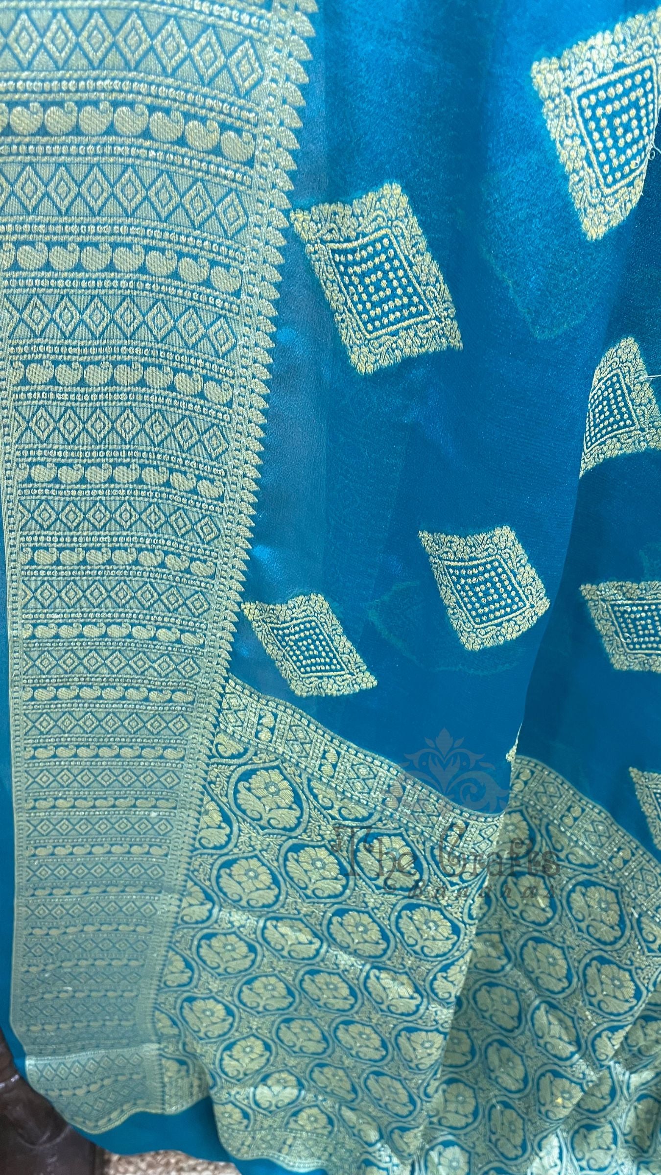 Pure Khaddi Chiffon Banarasi Saree