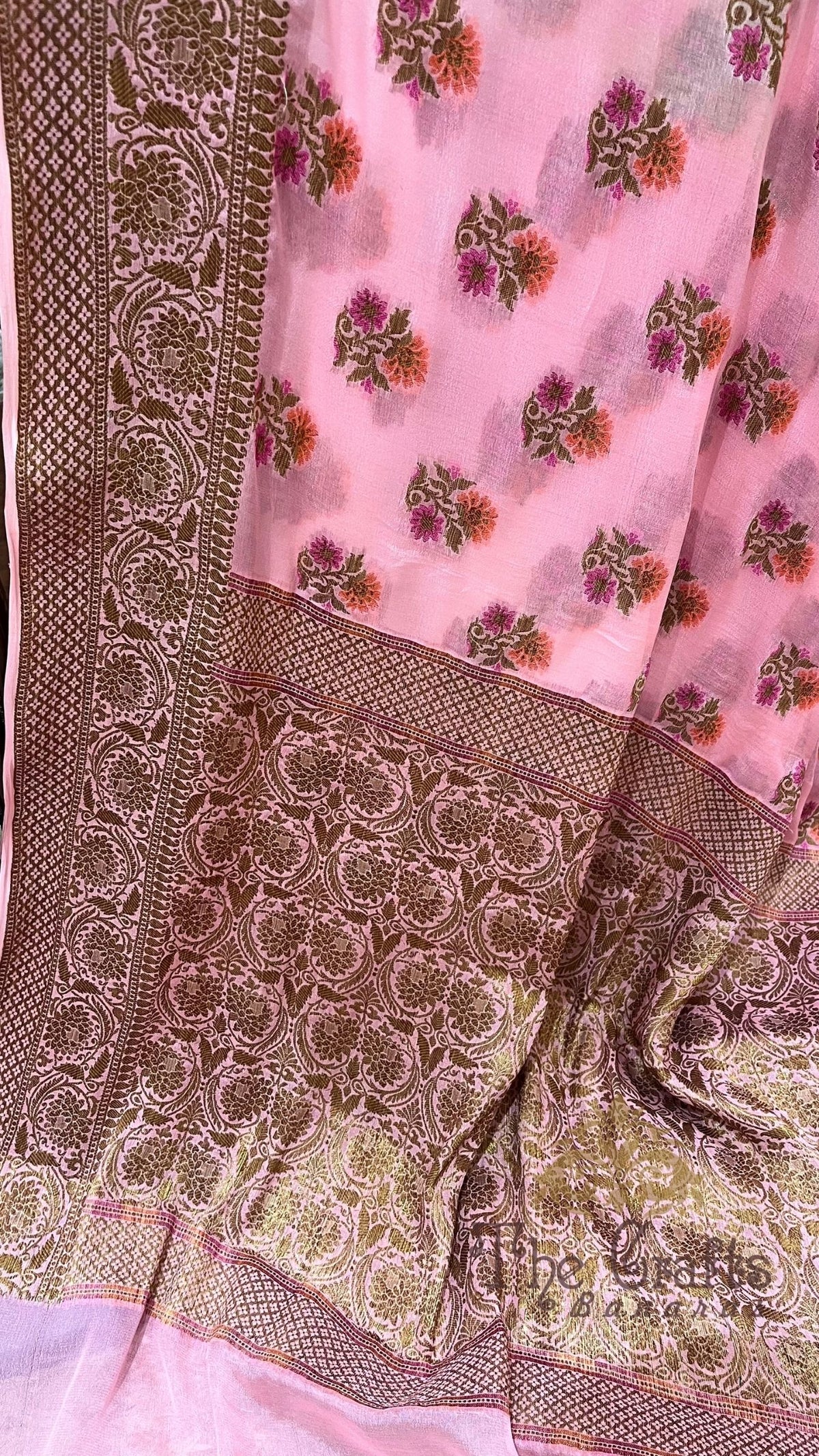 Pure Khaddi Chiffon Banarasi Saree