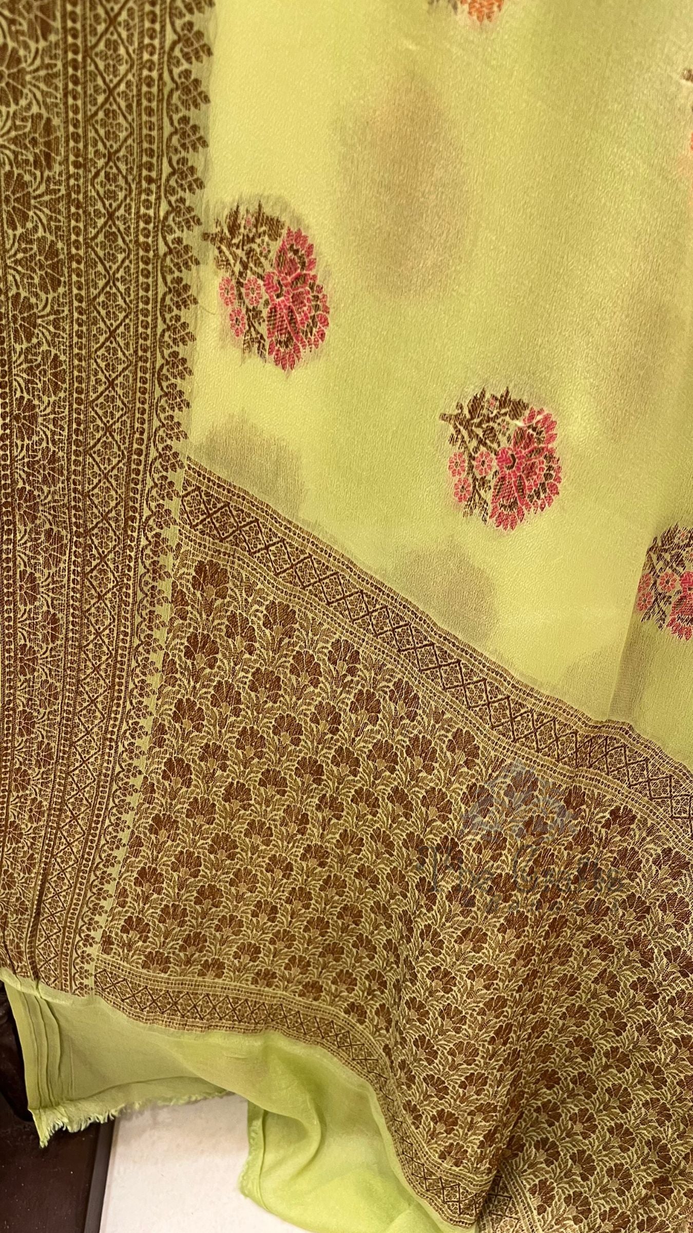 Pure Khaddi Chiffon Banarasi Saree