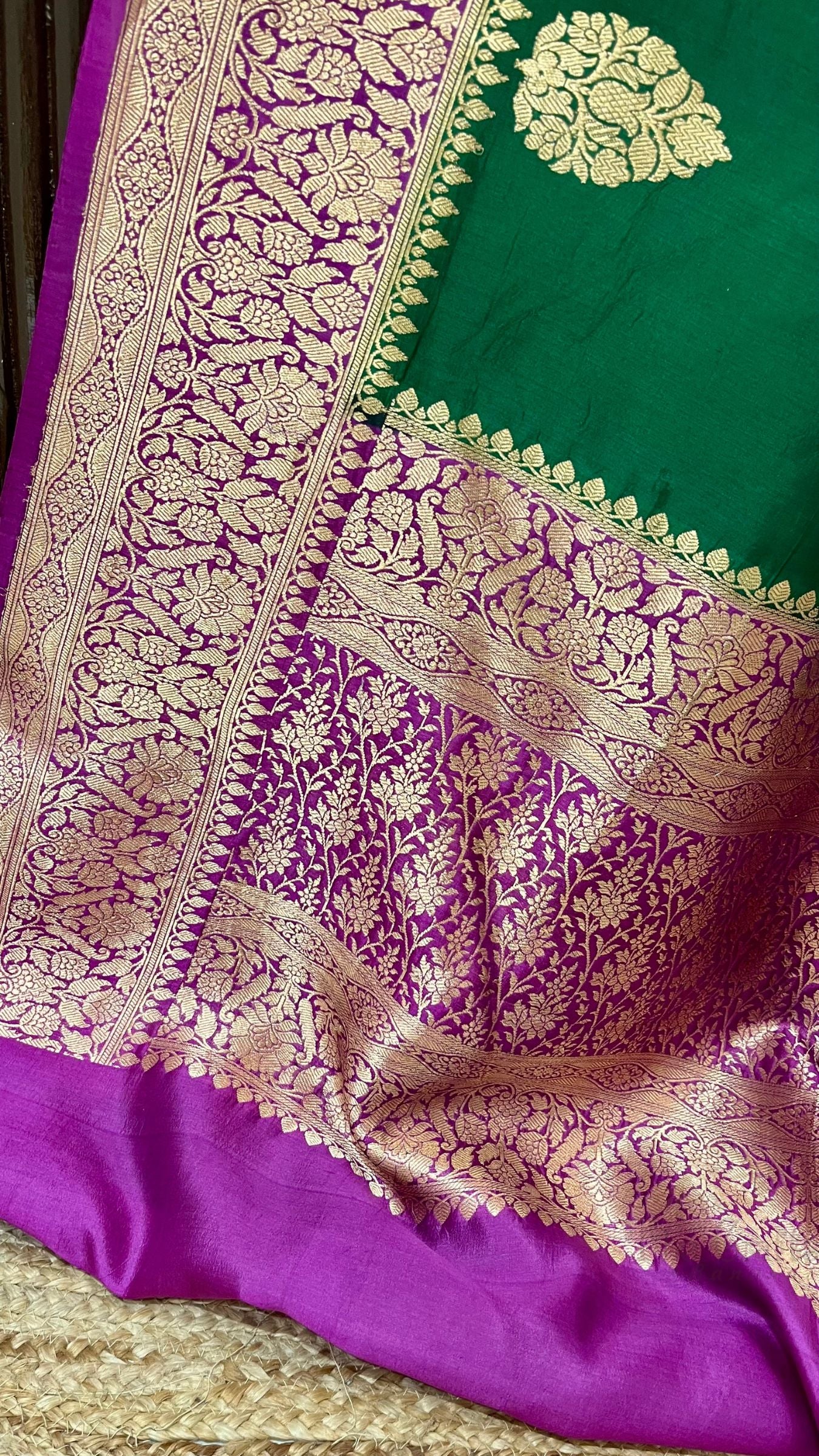 Pure Mango Silk Handloom Banarasi Saree