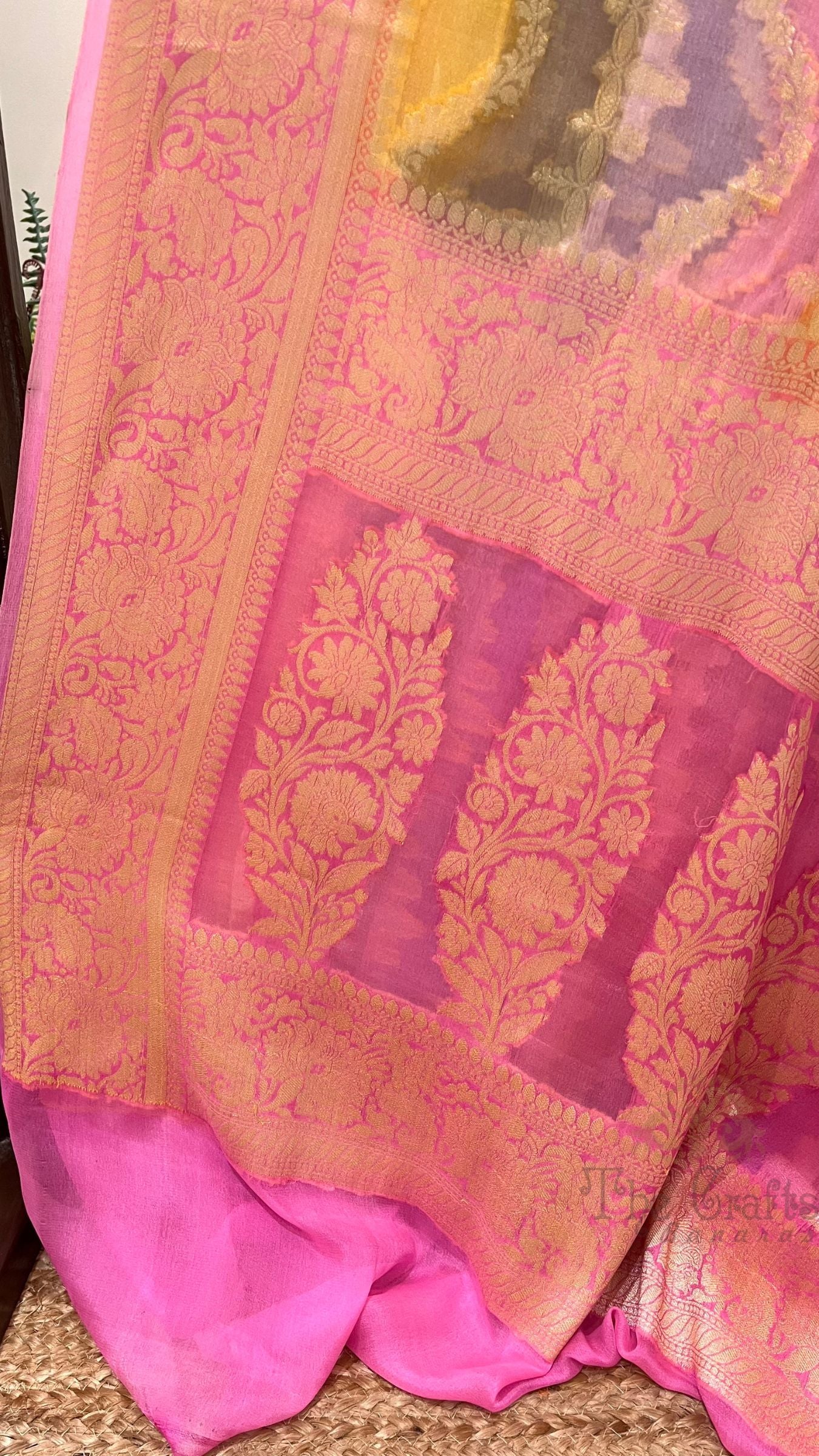 Pure Khaddi Chiffon Banarasi Saree