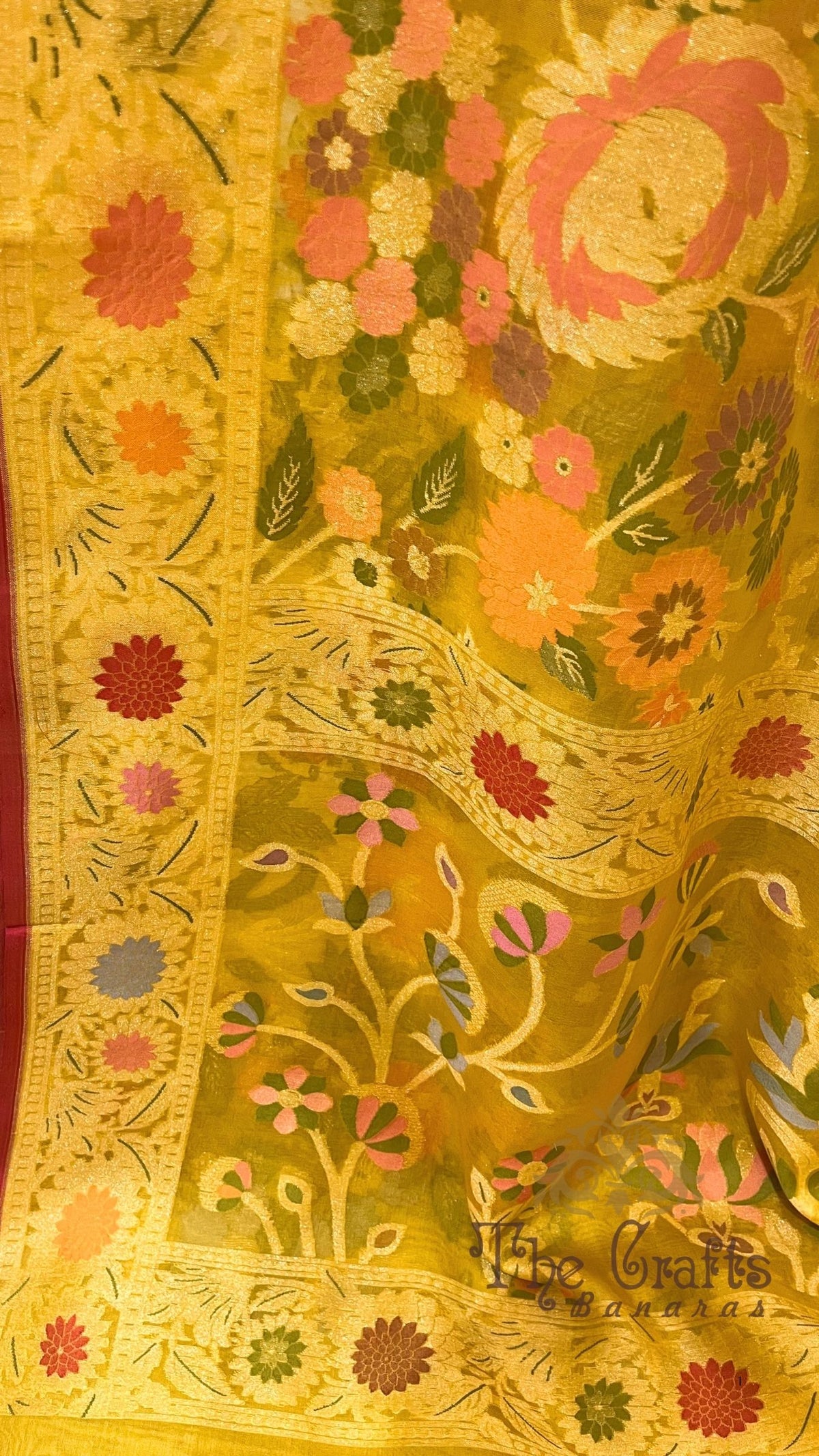 Pure Ektara Kora Silk Jamdani Banarasi Saree - Tilfi (Copy)