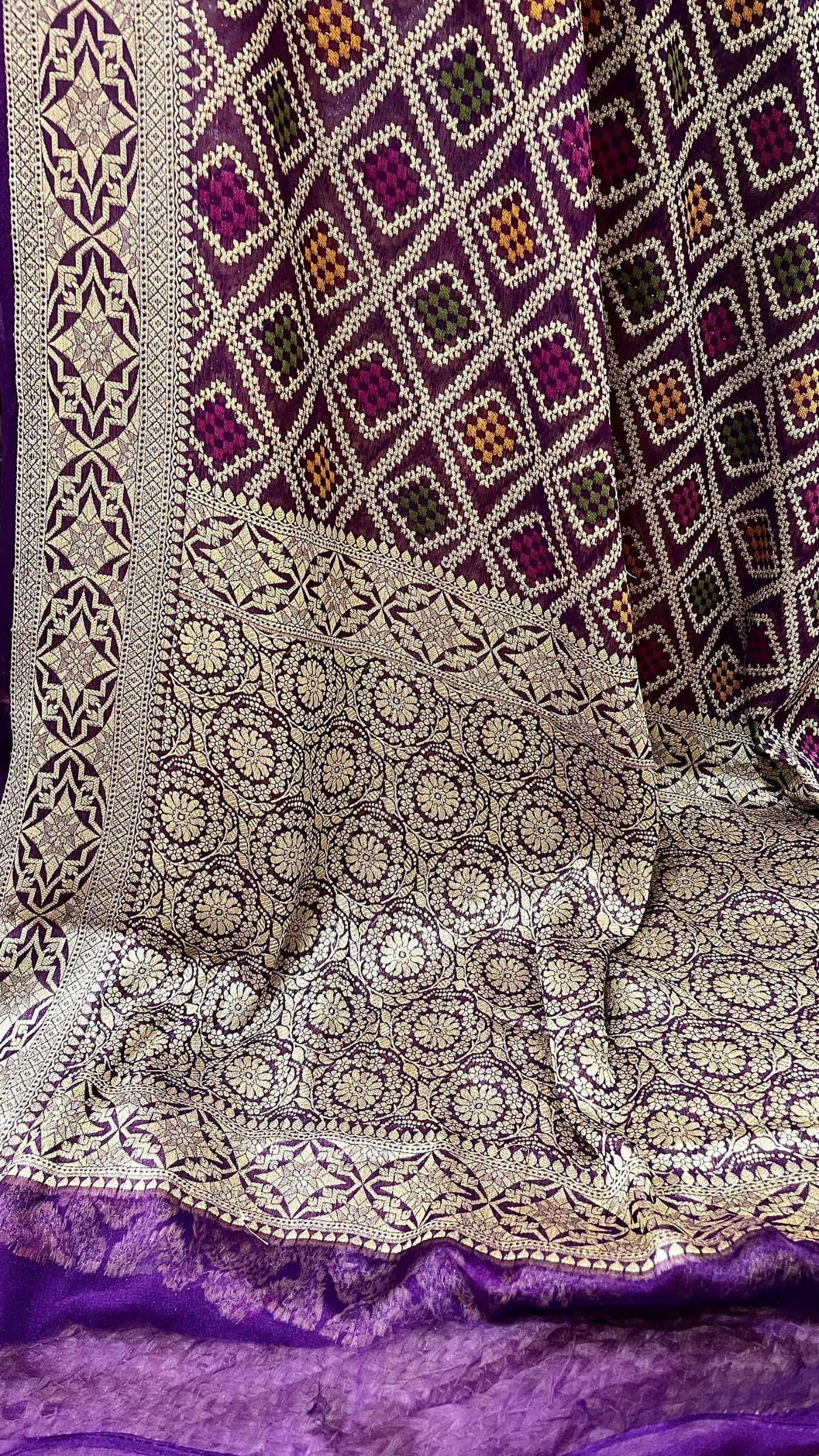 Pure Khaddi Chiffon Banarasi Saree