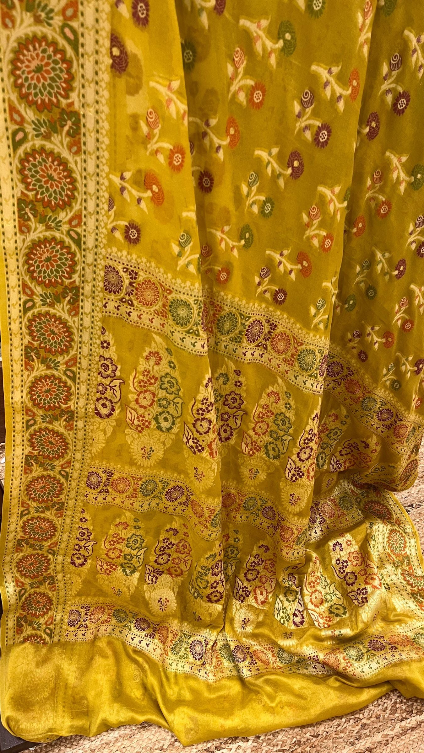 Pure Khaddi Chiffon Banarasi Saree