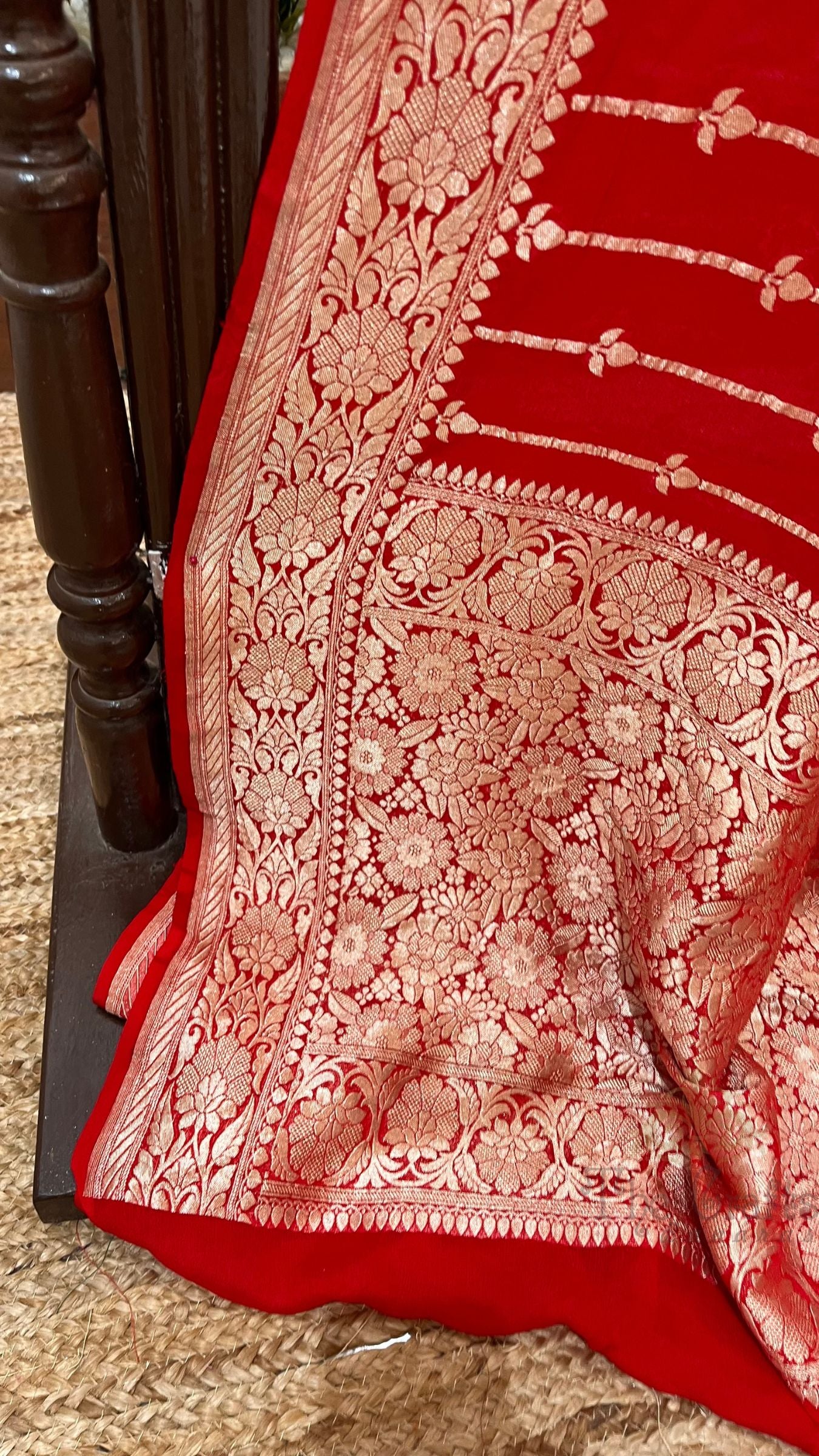 Khaddi Georgette Handloom Banarasi Saree