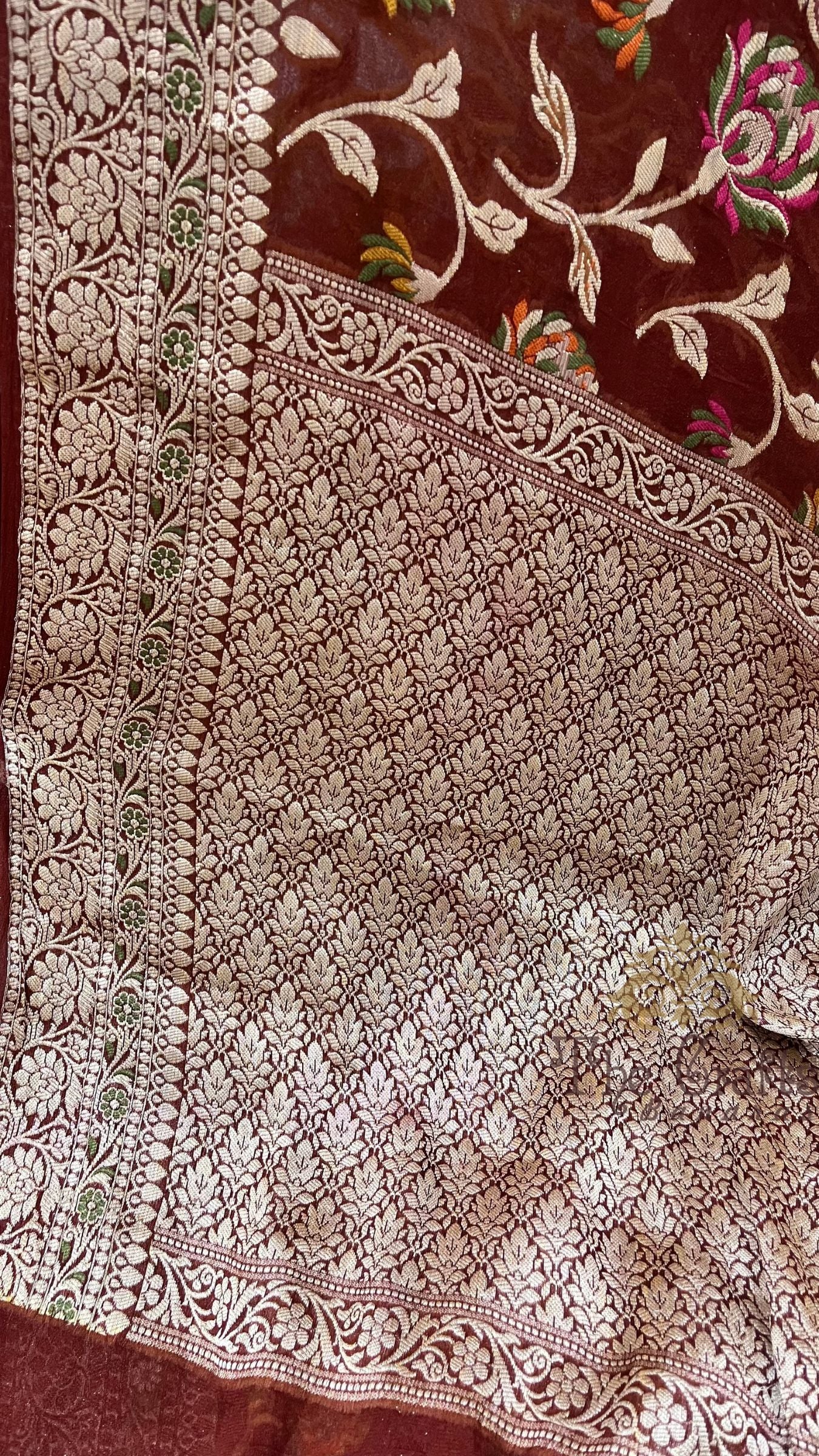 Pure Khaddi Chiffon Banarasi Saree