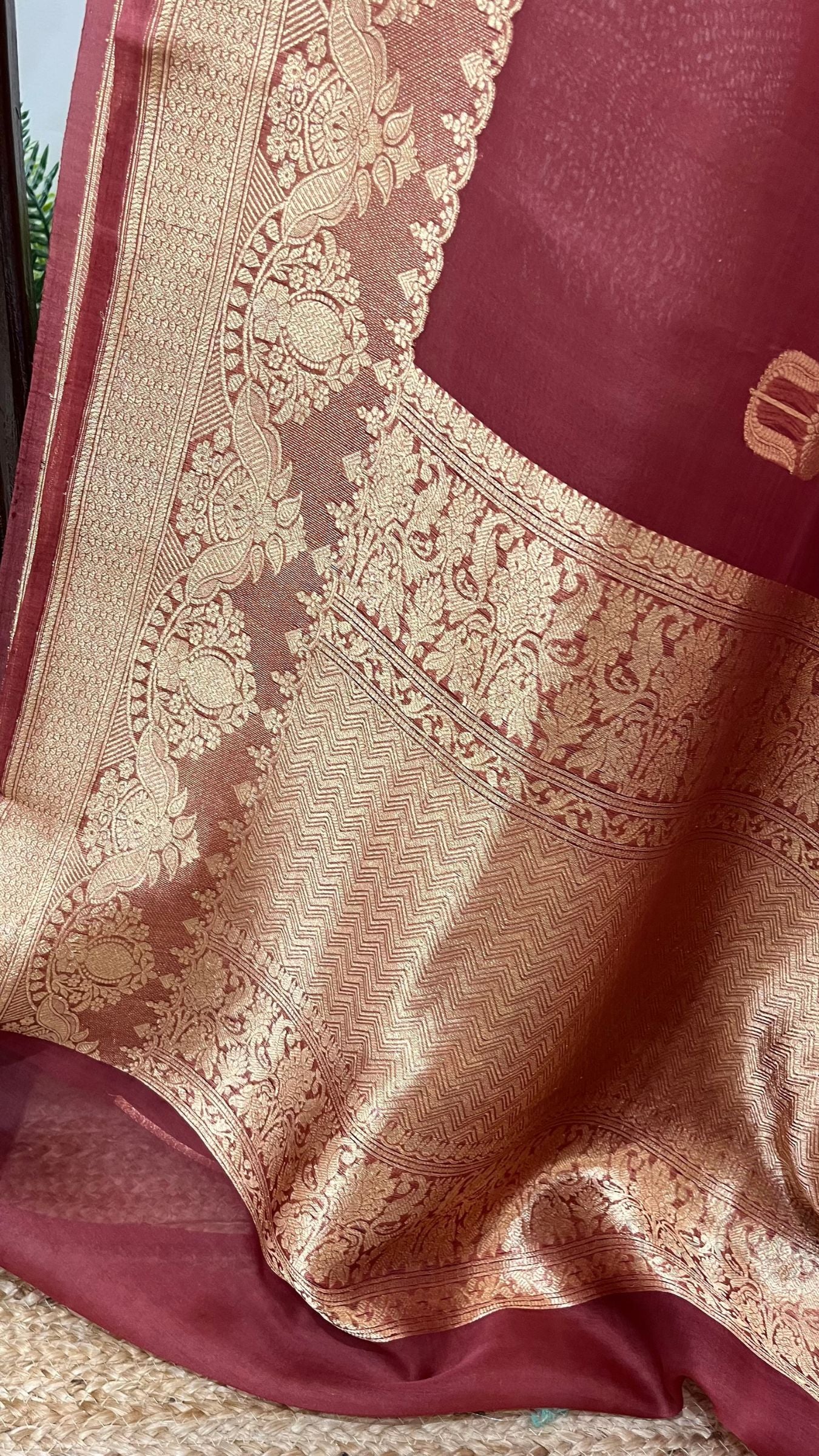 Pure Kora Silk Handloom Banarasi Saree