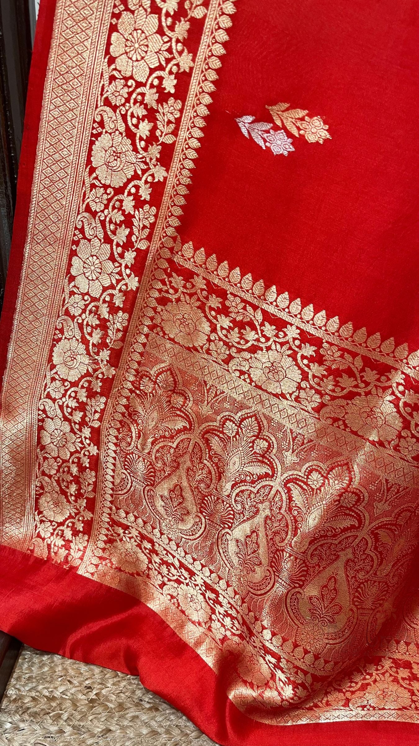 Pure Mango Silk Handloom Banarasi Saree