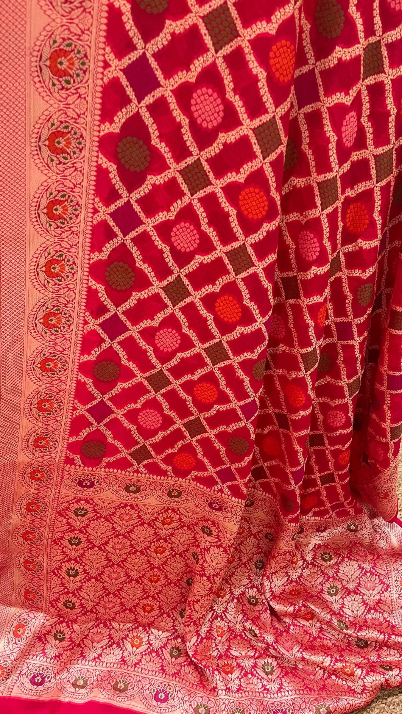 Pure Khaddi Chiffon Banarasi Saree