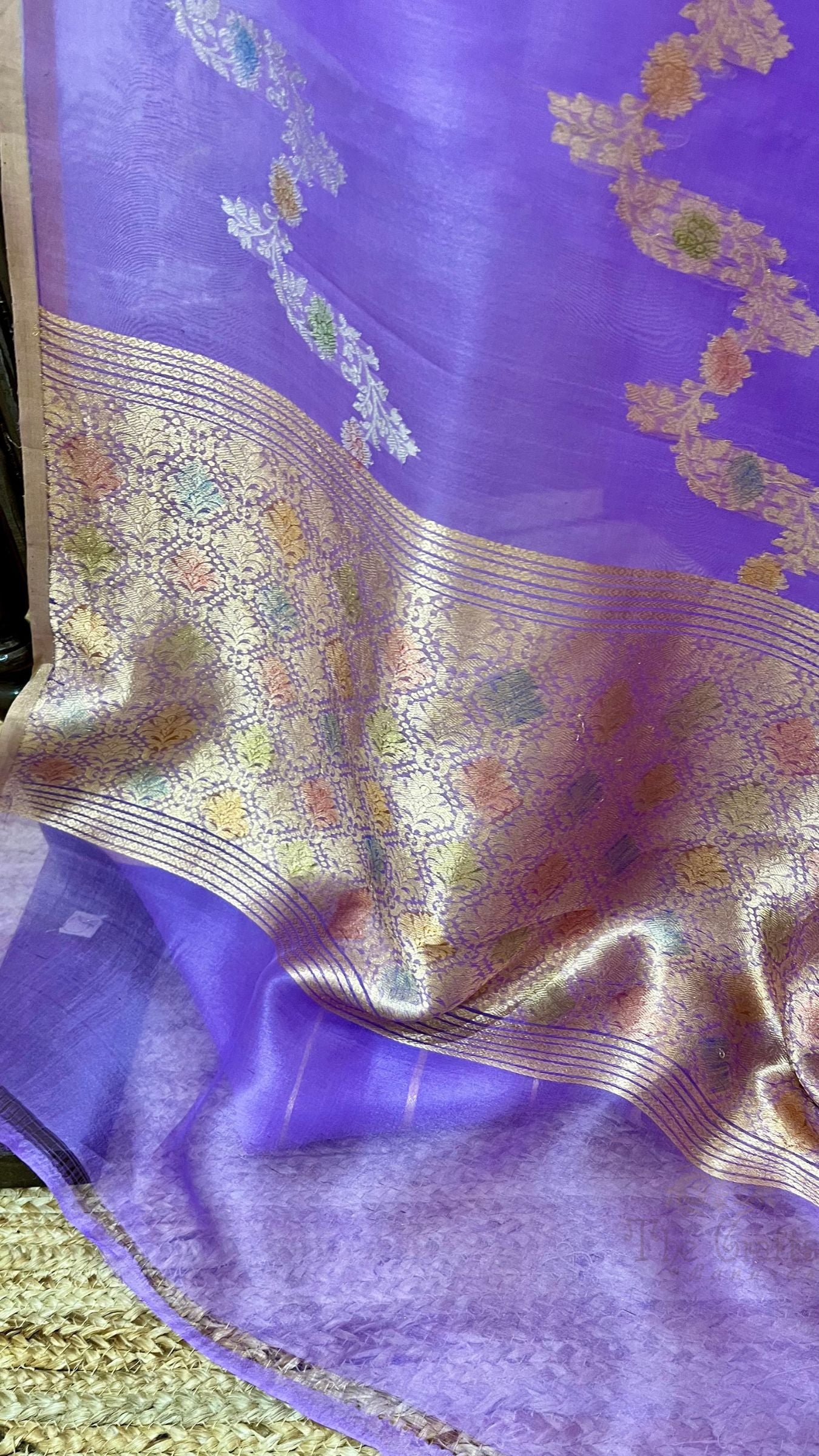 Pure Kora Silk Handloom Banarasi Saree