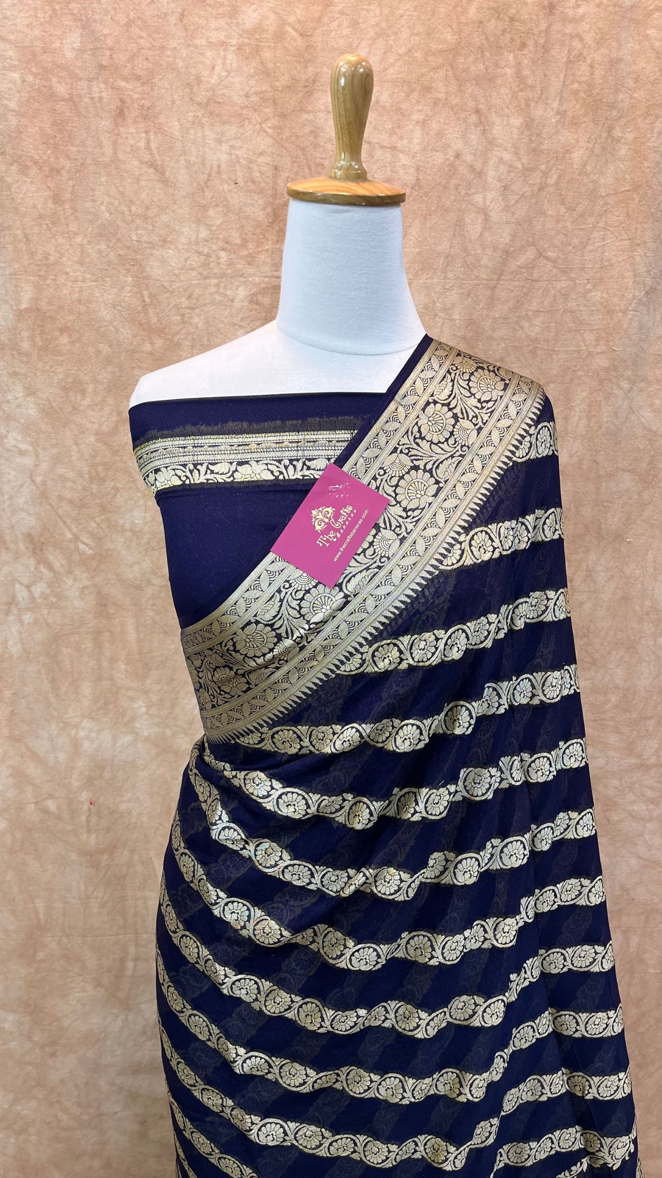 Pure Khaddi Chiffon Banarasi Saree