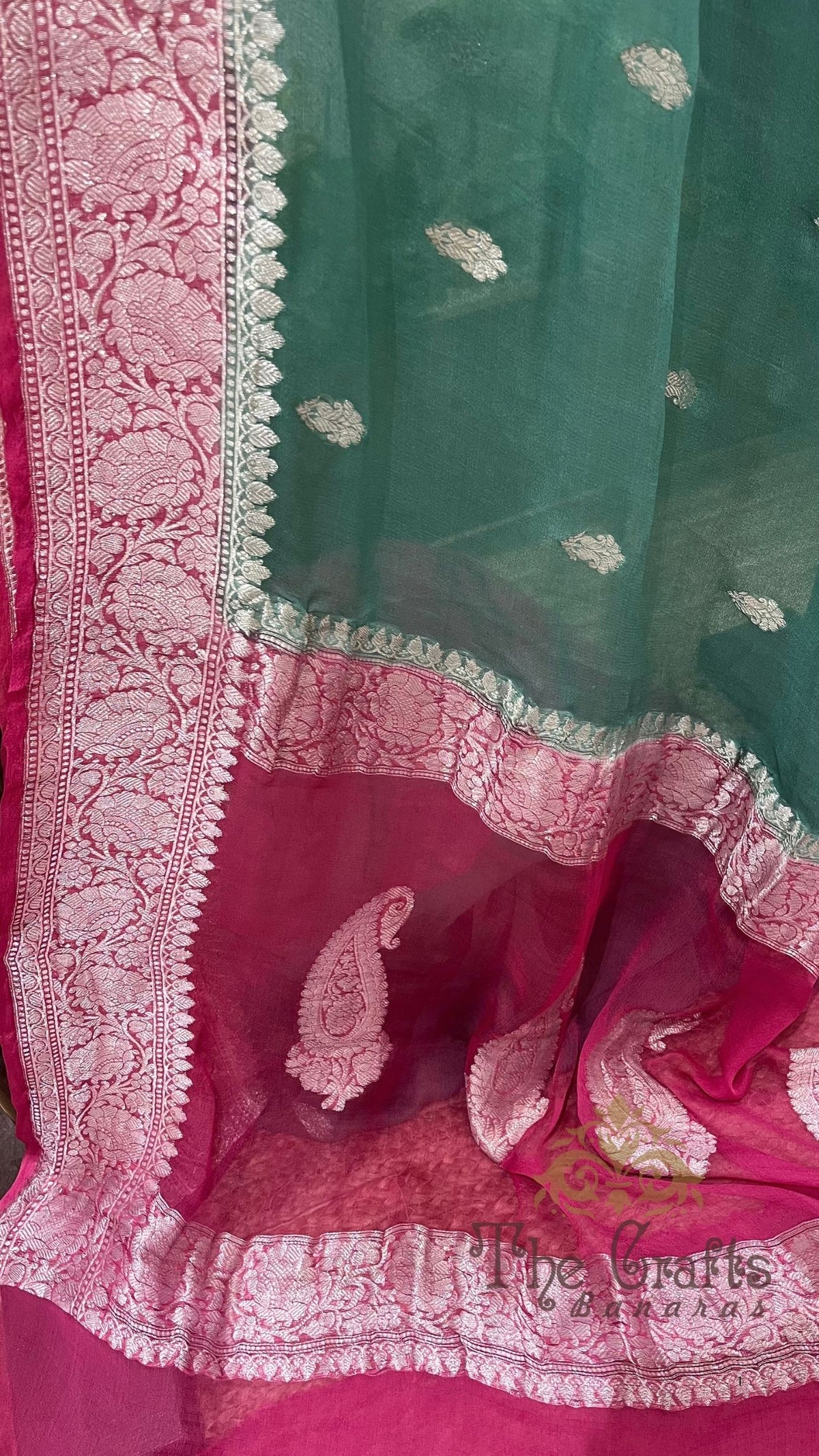 Pure Georgette Handloom Banarasi Saree