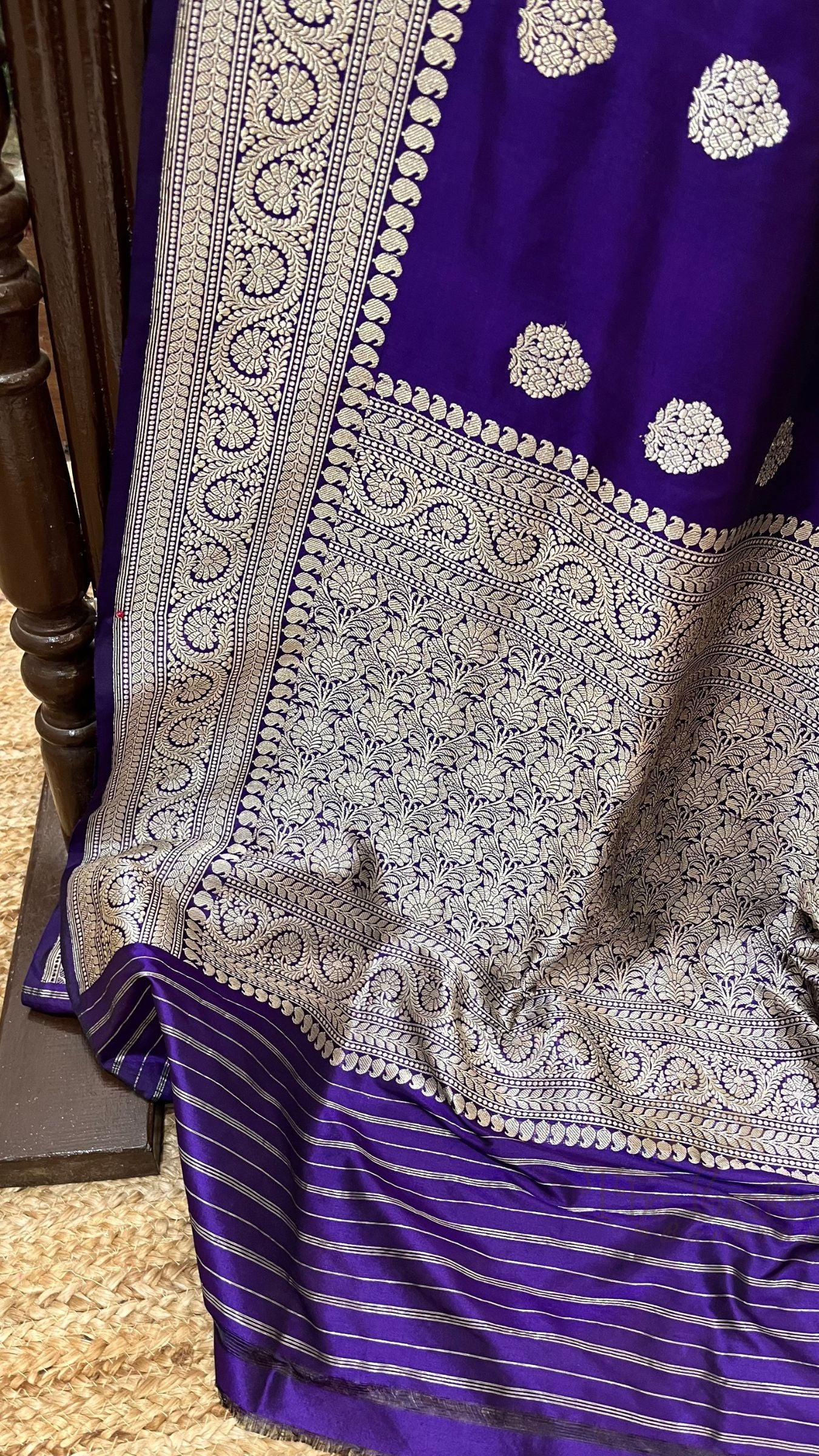 Pure Katan Silk Handloom Banarasi Saree - with Sona Rupa kadhua motifs