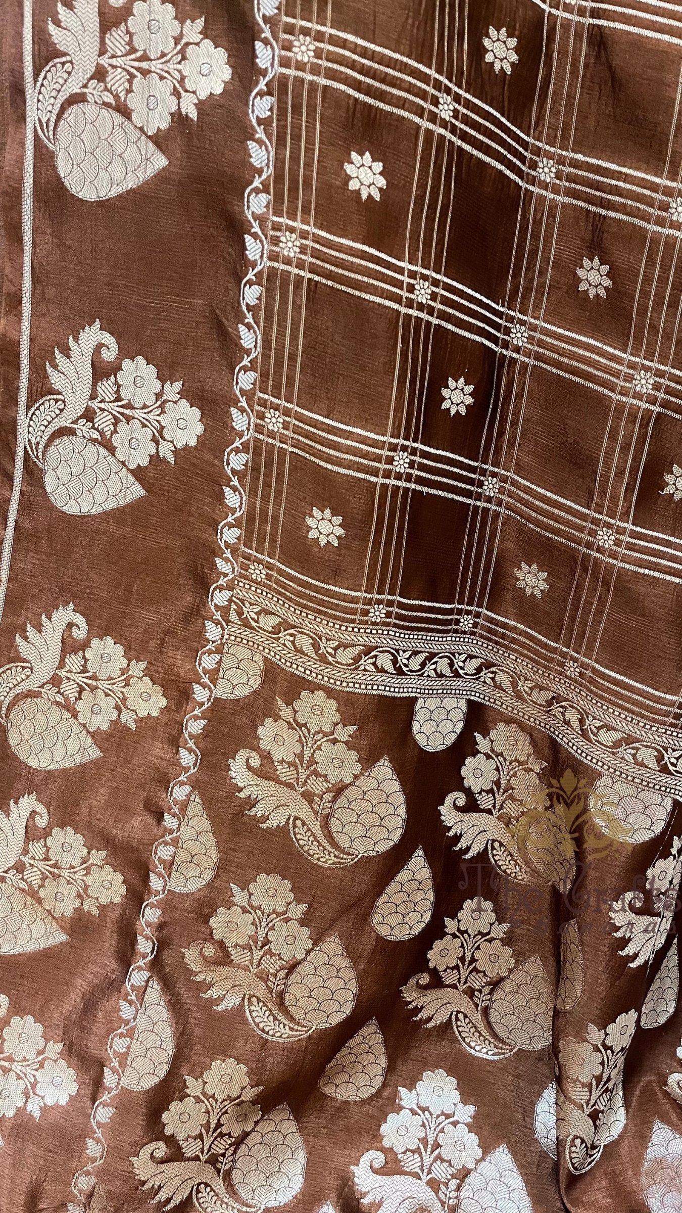 Lavender Pure Chiniya Silk Banarasi Saree