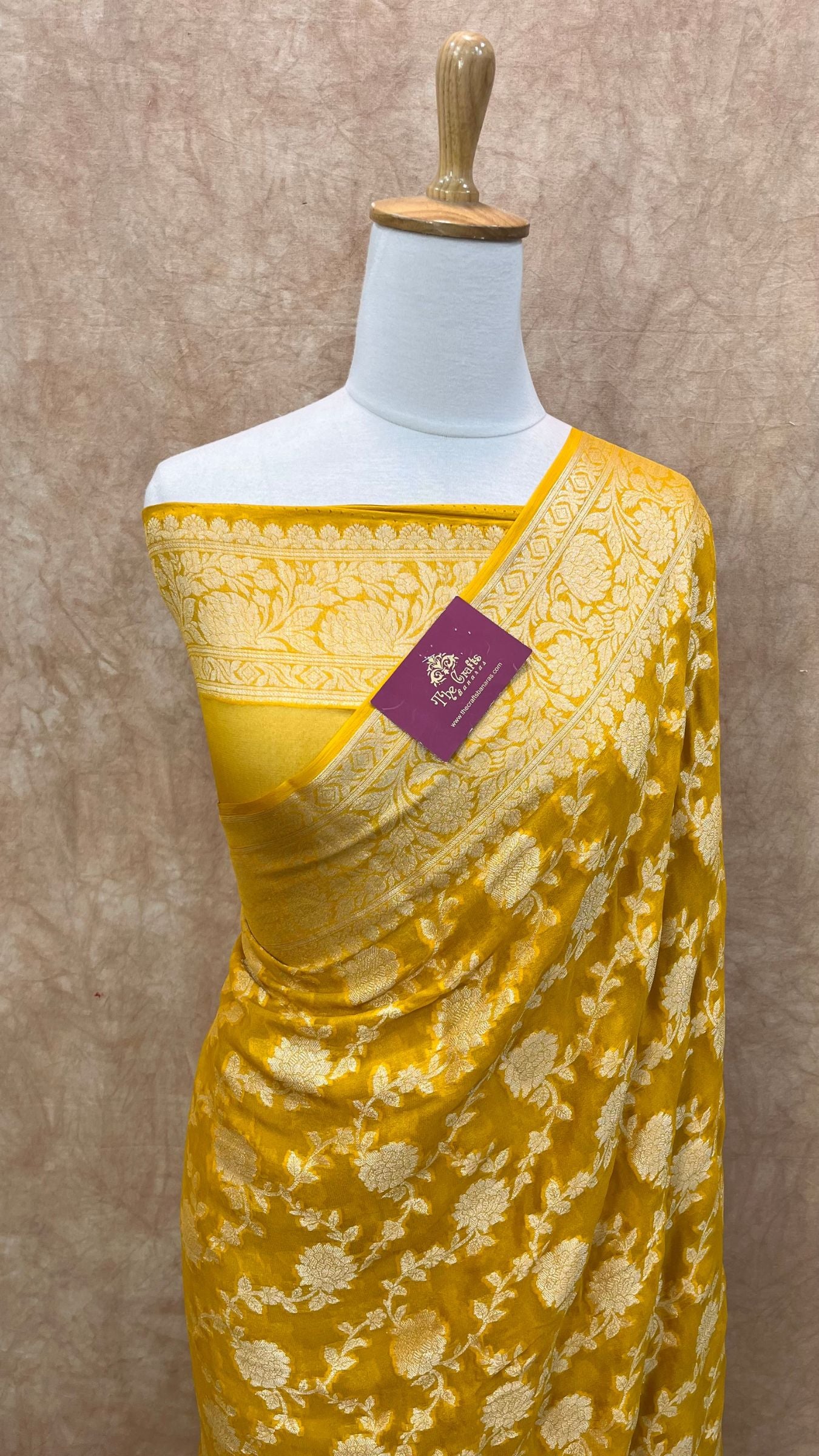 Pure Khaddi Chiffon Banarasi Saree