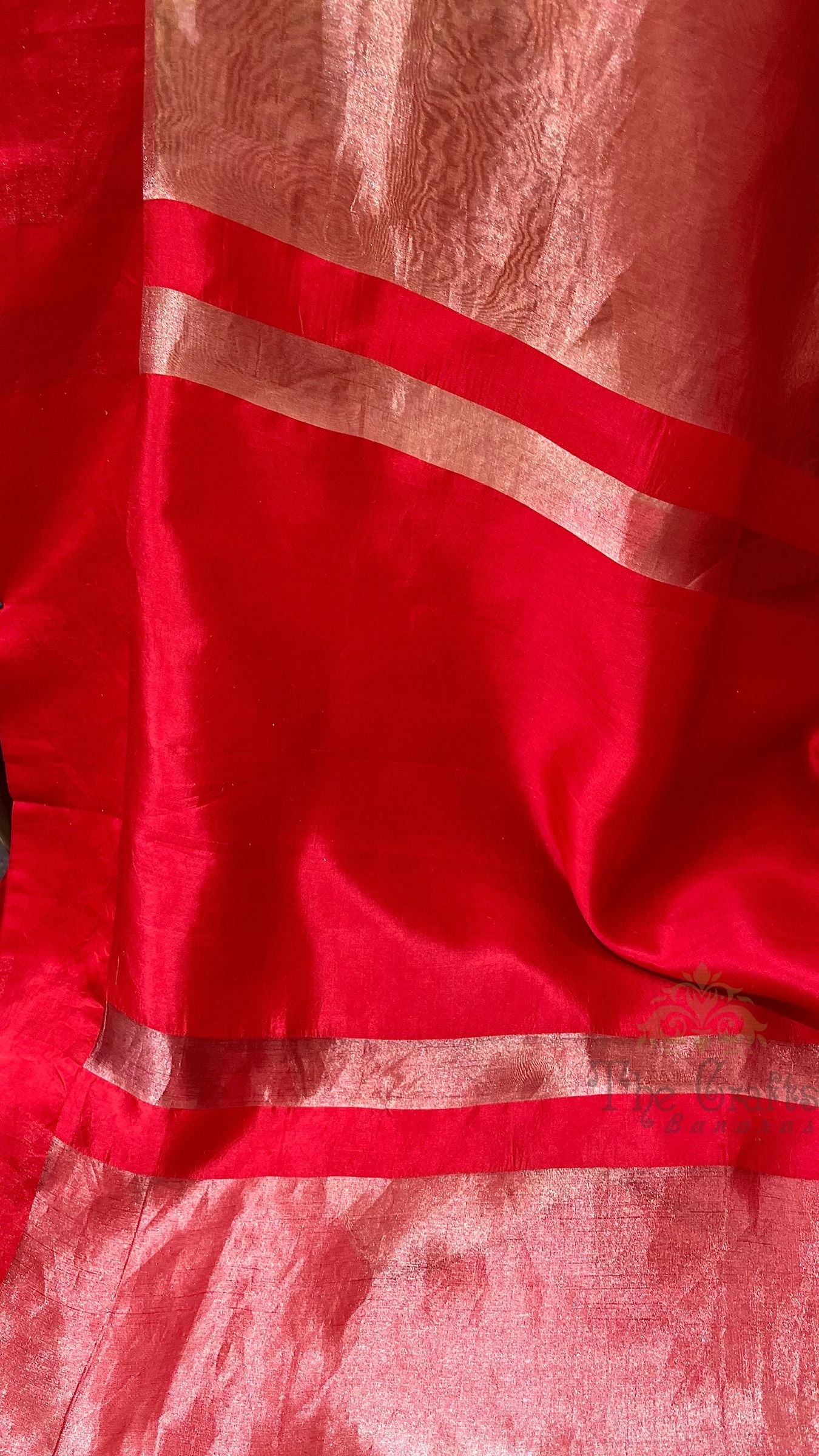 Pure Tissue Silk Handloom Banarasi Saree - with Satin Border