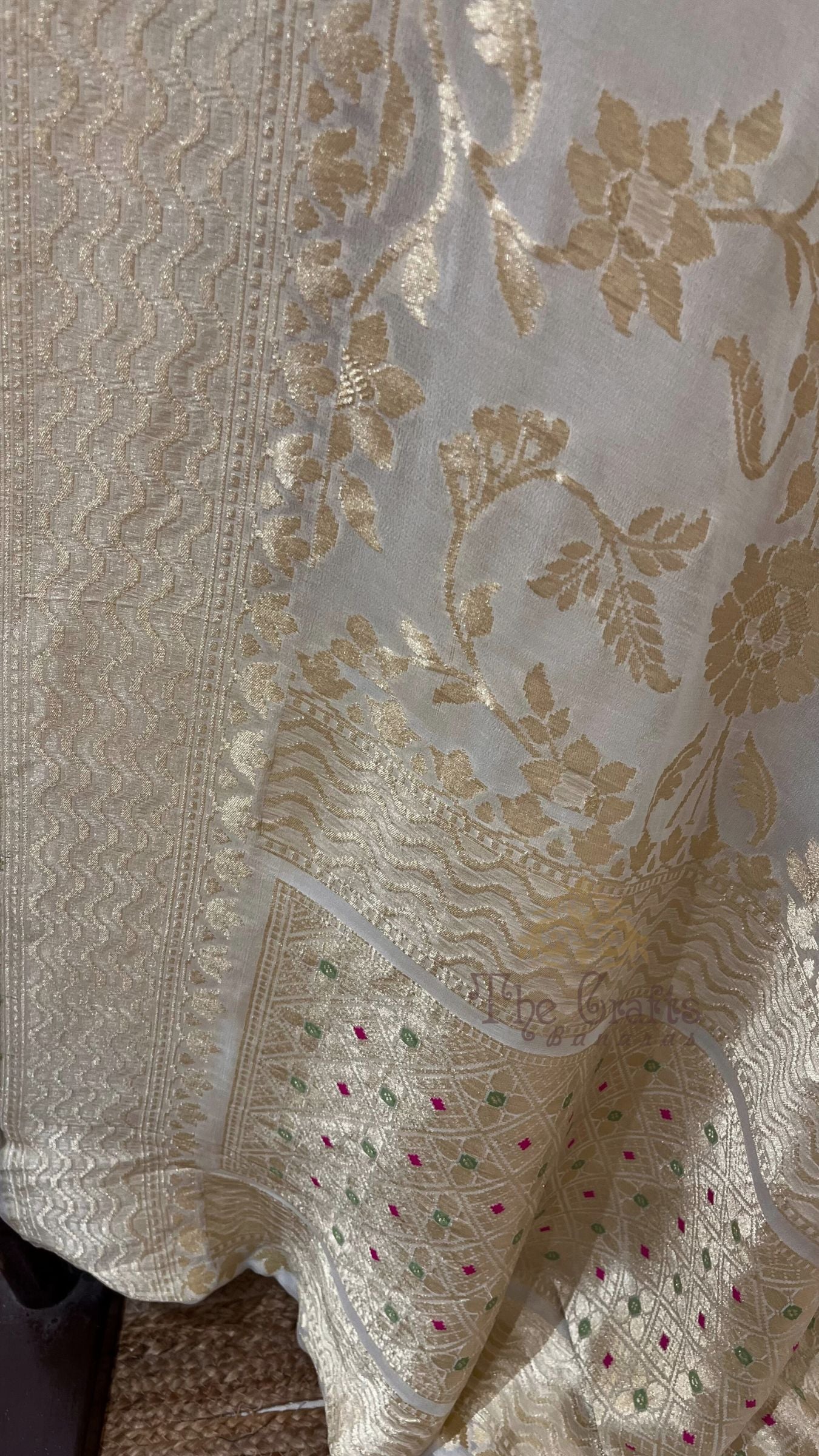 Khaddi Georgette Handloom Banarasi Saree