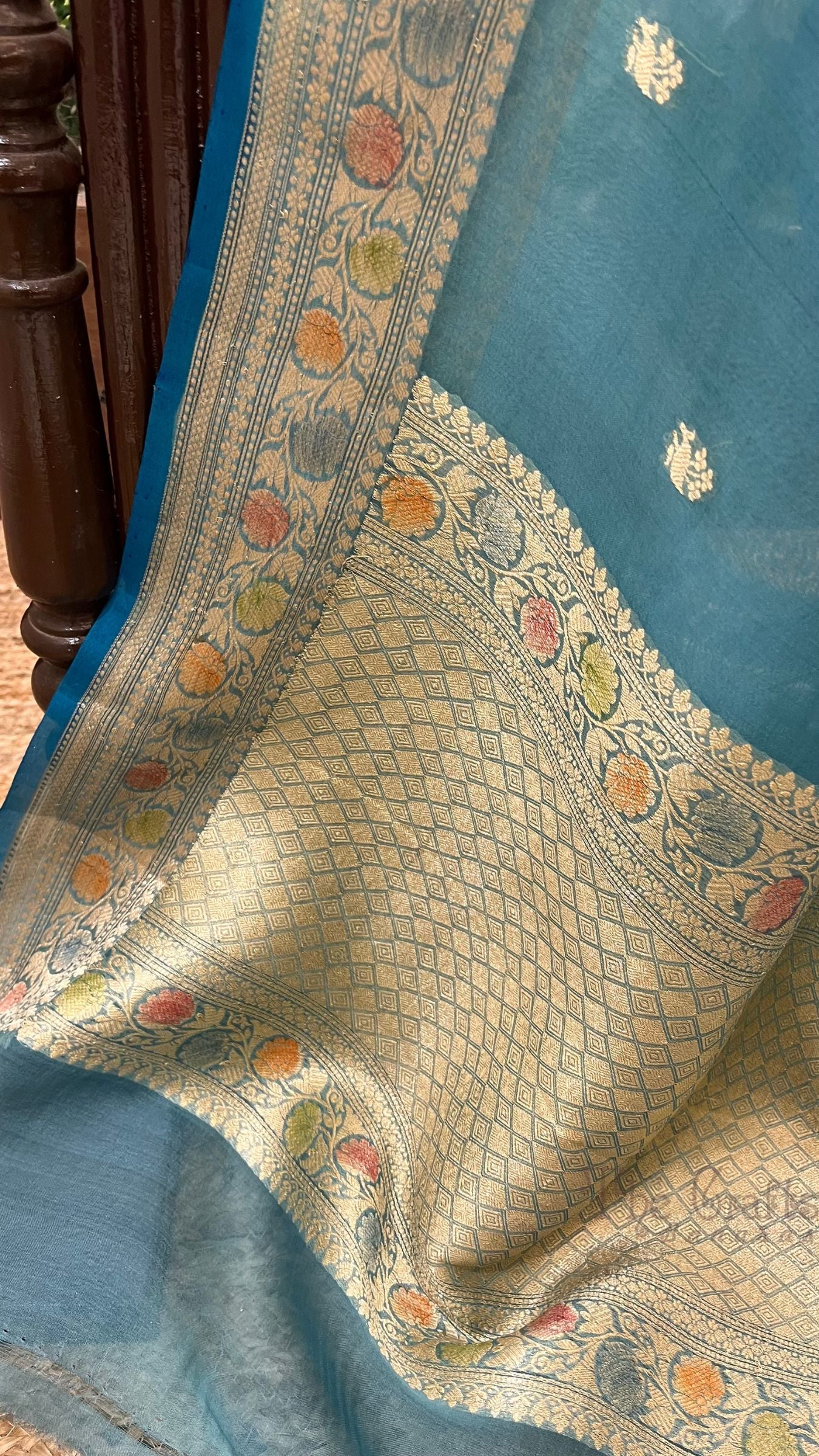 Pure Kora Silk Handloom Banarasi Saree