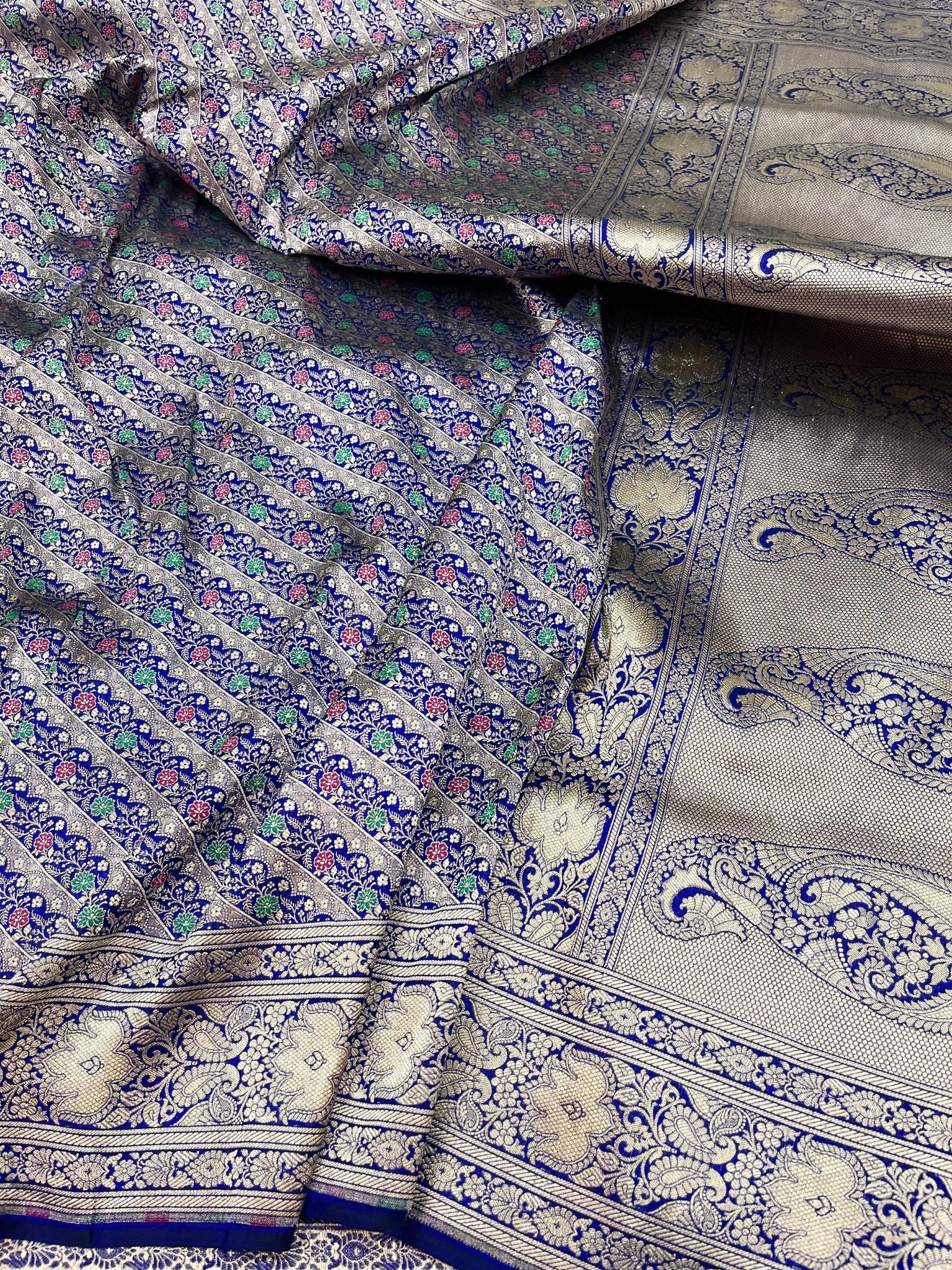Pure Katan Silk Handloom Banarasi Saree - Tanchui Brocade Meena