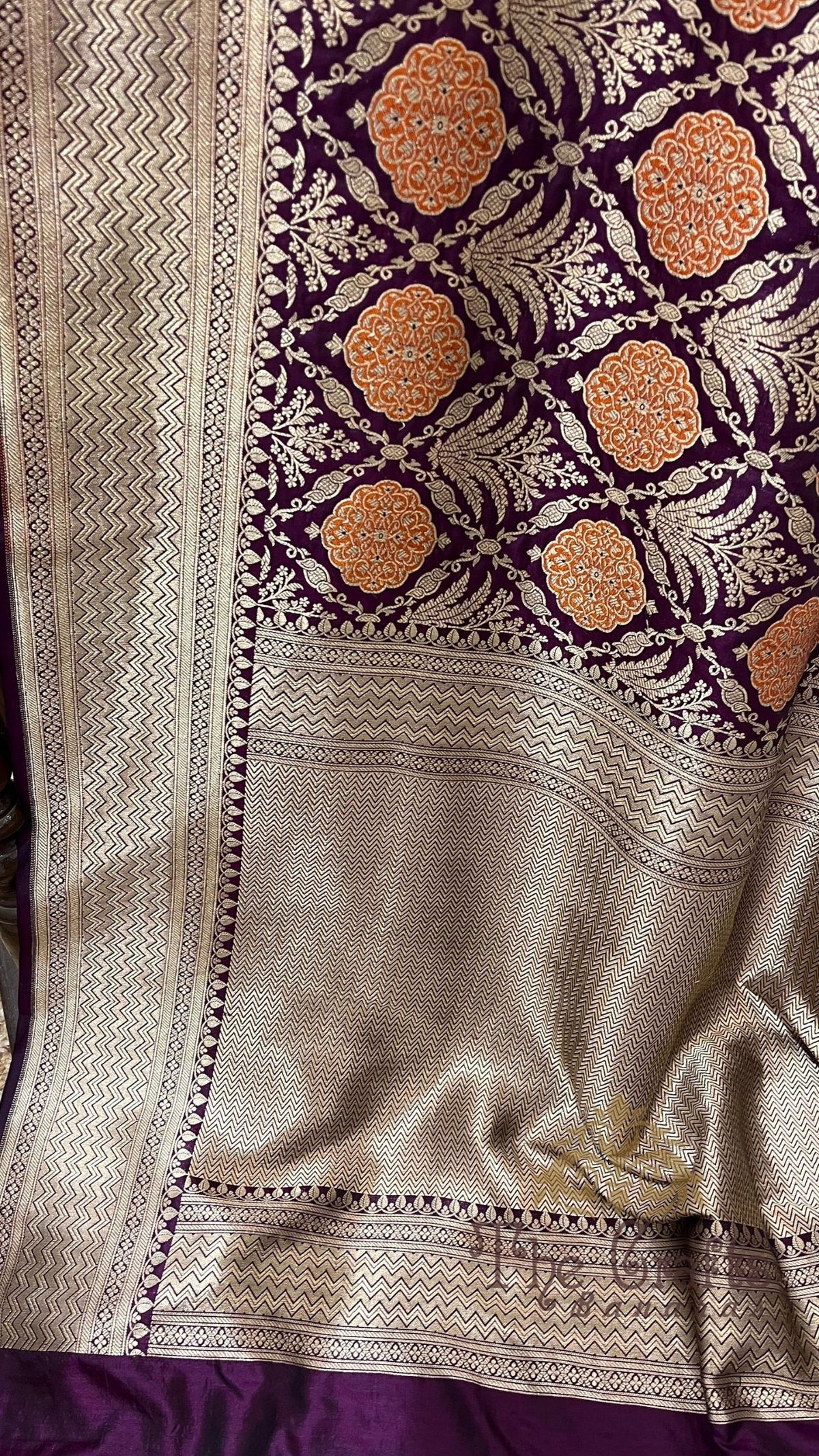 Pure Katan Silk Handloom Banarasi Saree - Tanchui Brocade Meena