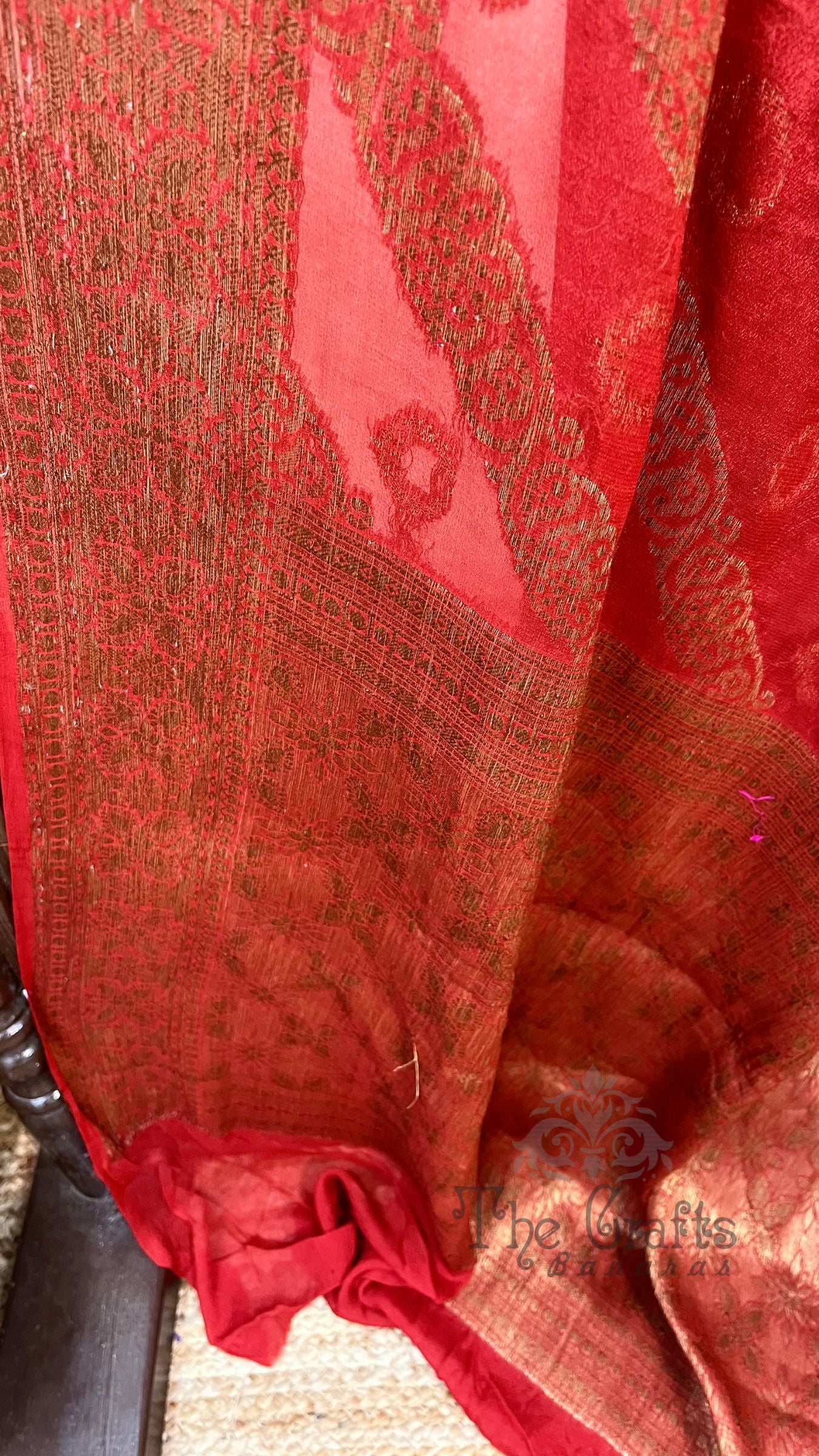 Pure Khaddi Chiffon Banarasi Saree