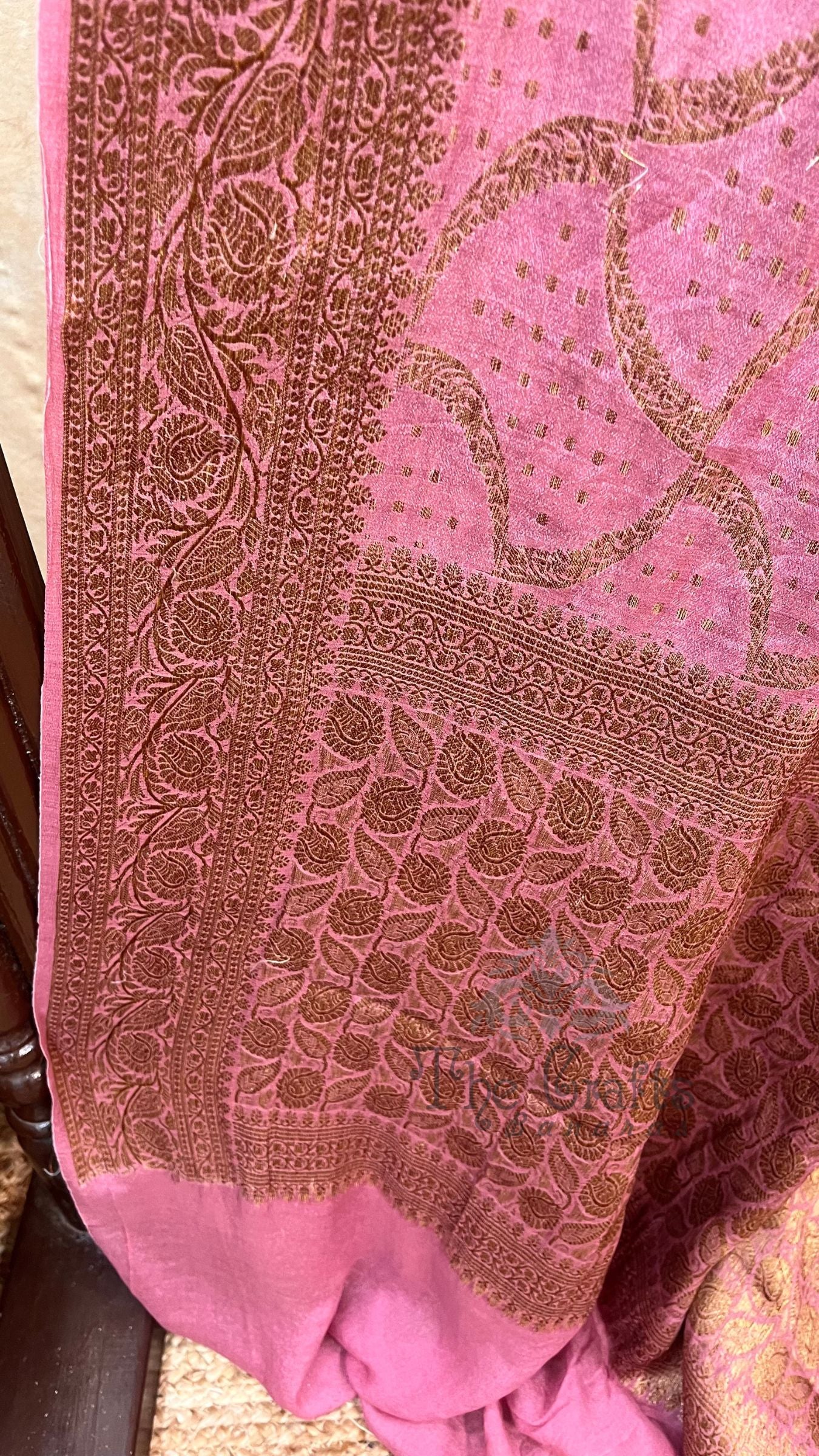 Pure Khaddi Chiffon Banarasi Saree