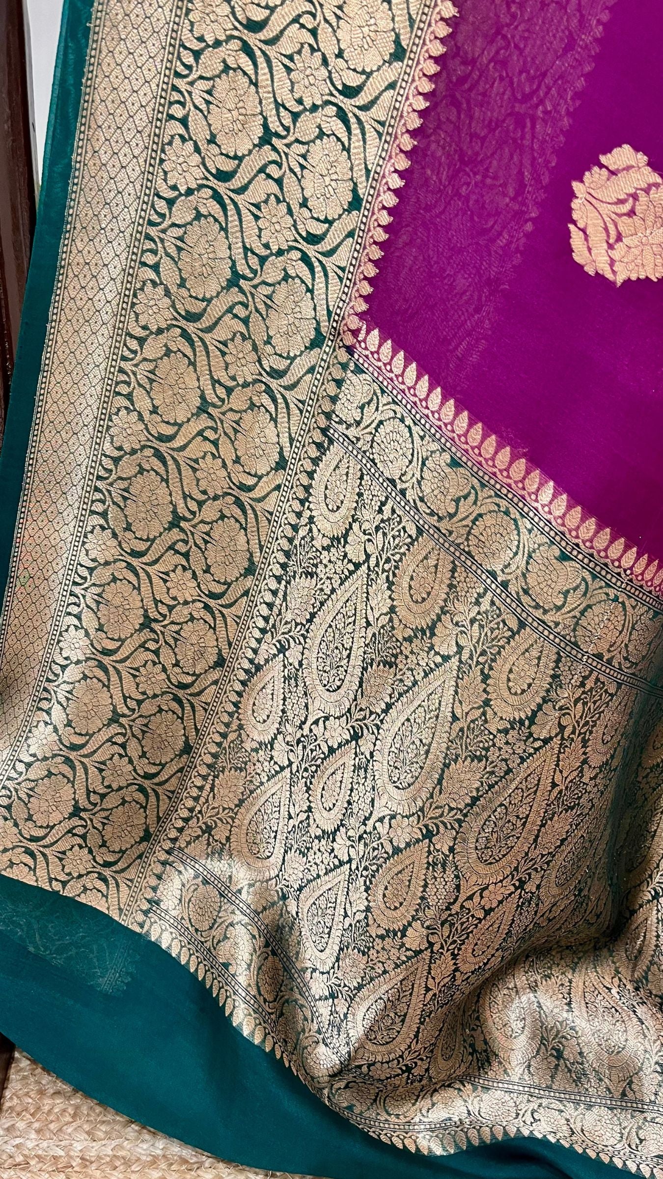 Pure Mango Silk Handloom Banarasi Saree