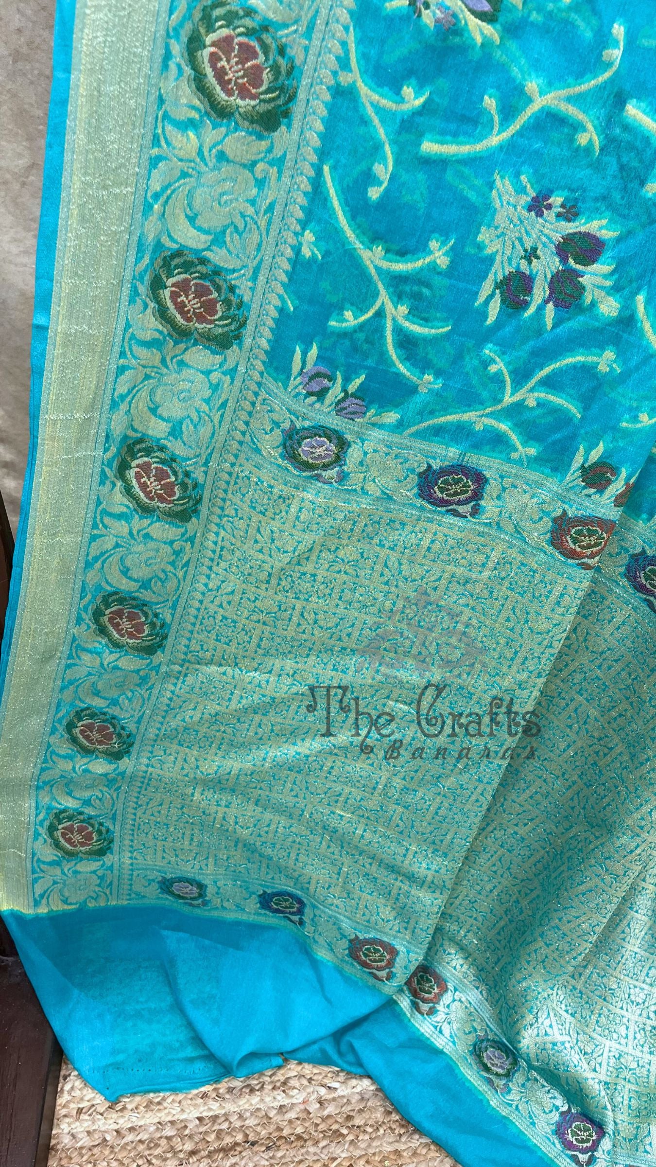 Pure Khaddi Chiffon Banarasi Saree