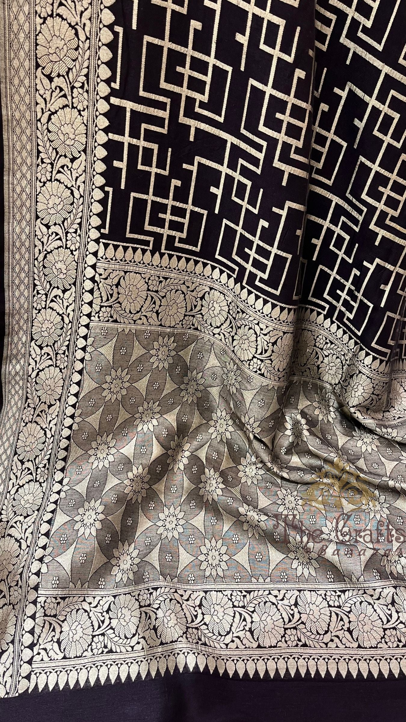 Khaddi Georgette Handloom Banarasi Saree
