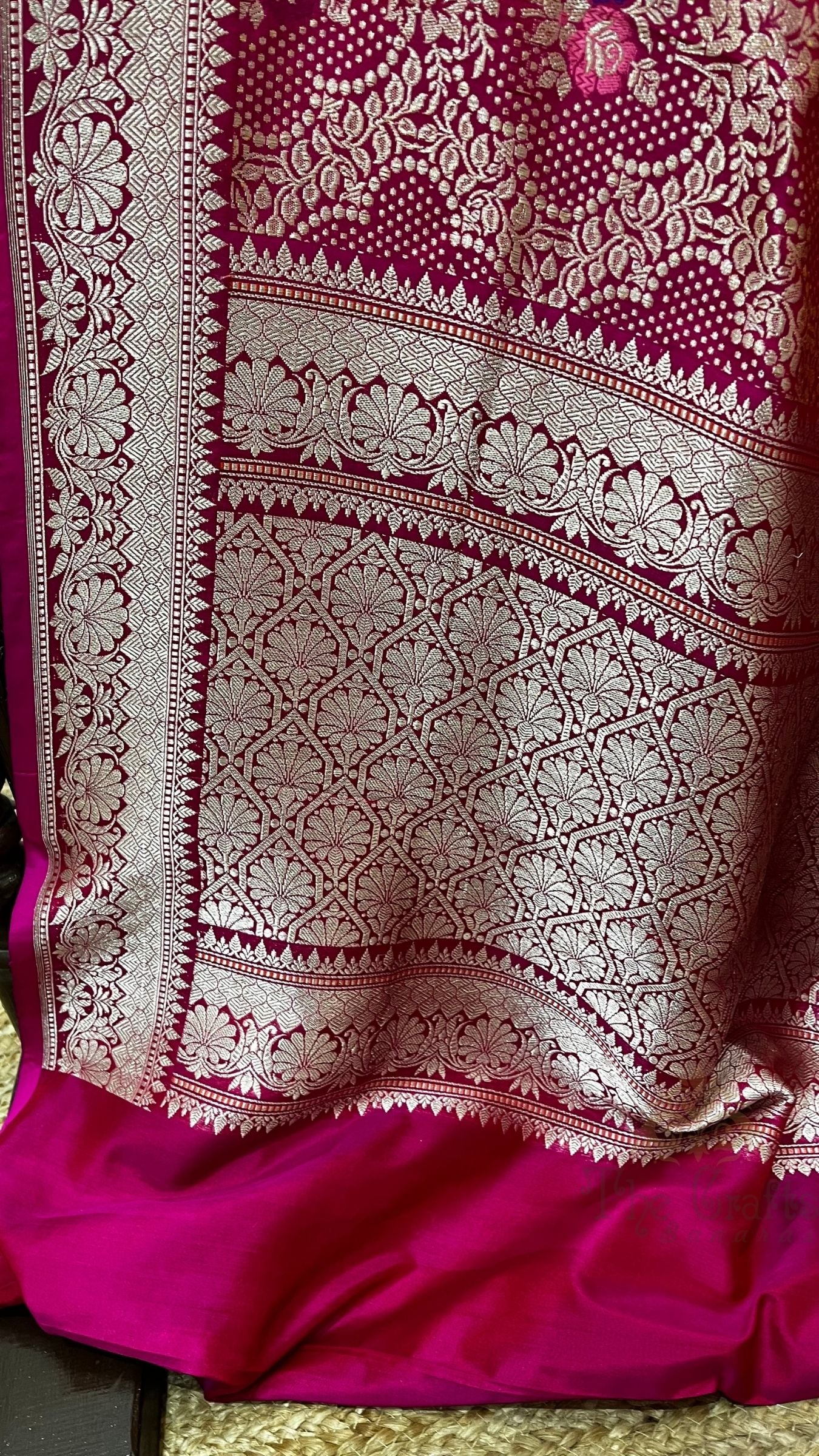 Pure Katan Silk Handloom Banarasi Saree - Kadhua Brocade Tilfi Meena