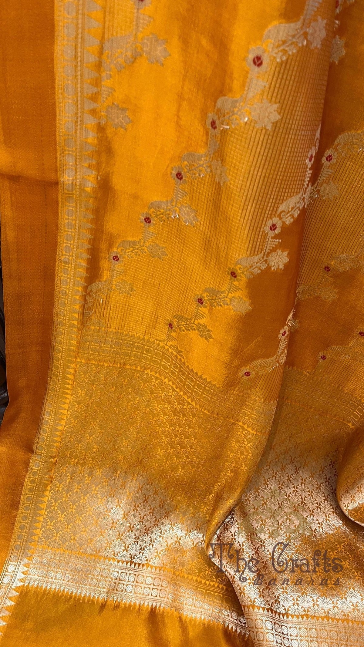 Pure Mango Silk Handloom Banarasi Saree