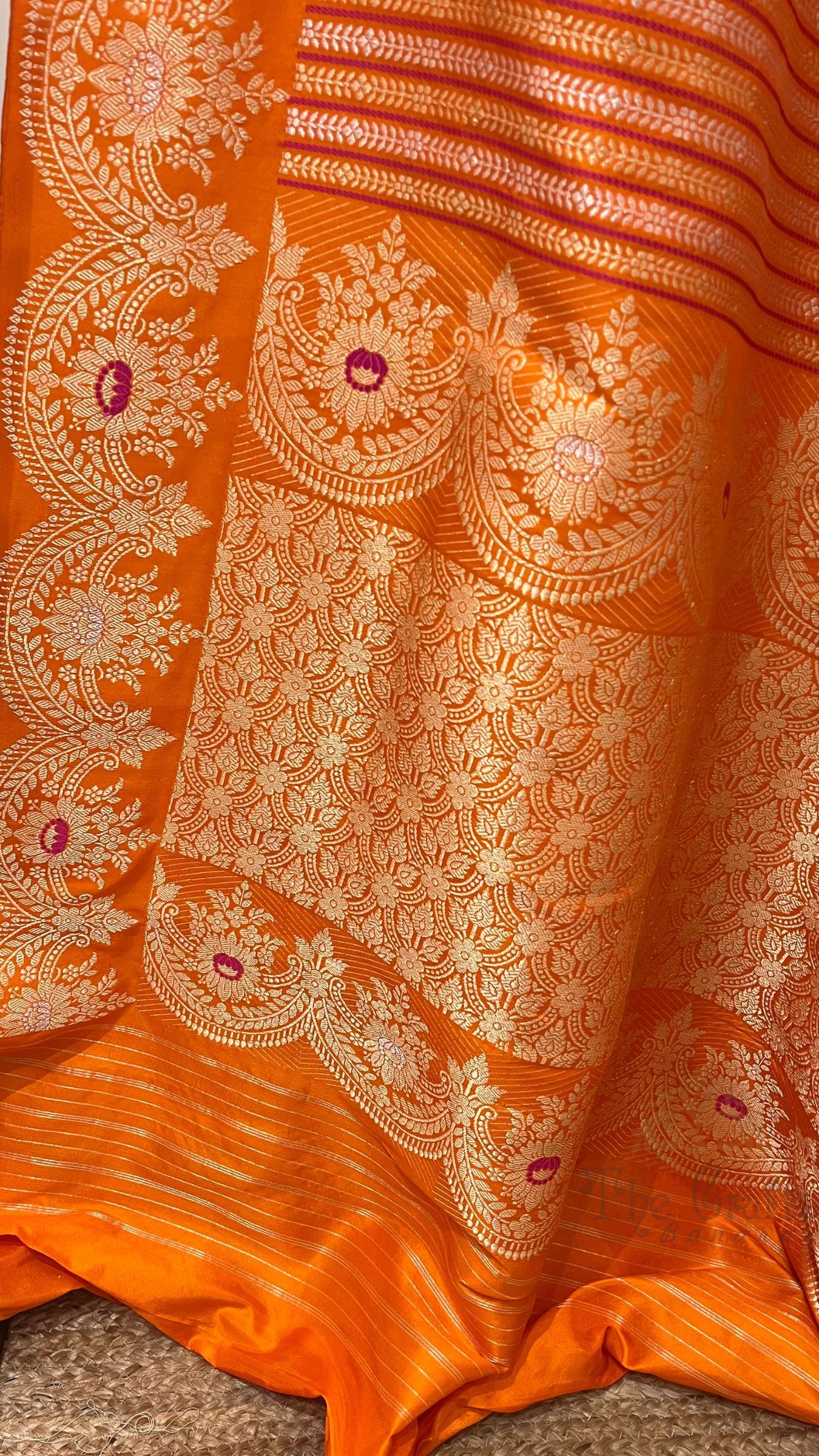 Pure Katan Silk Handloom Banarasi Saree - Kadhua Tanchui Brocade Meena