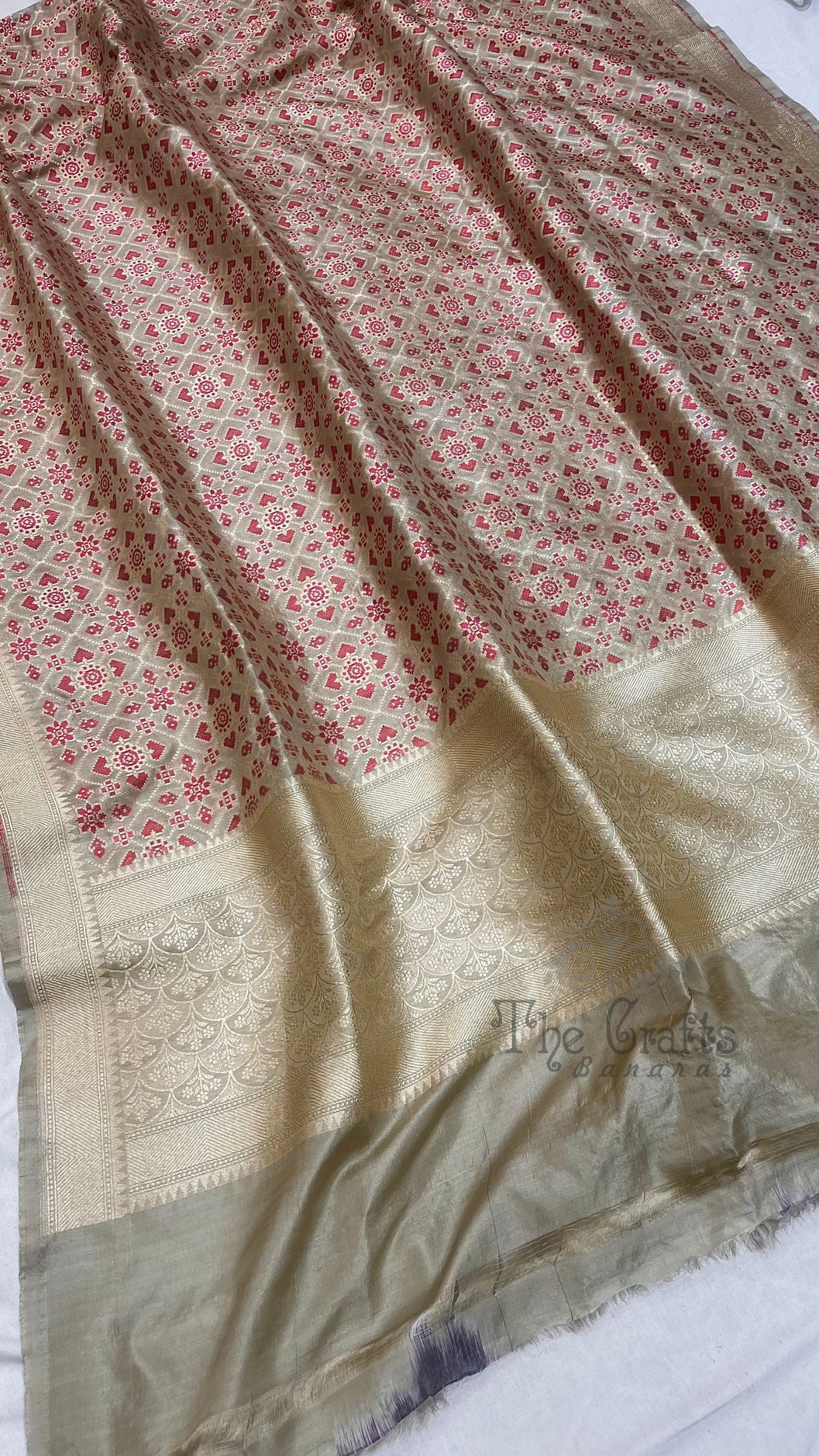 Pure Katan Silk Banarasi Handloom Dupatta