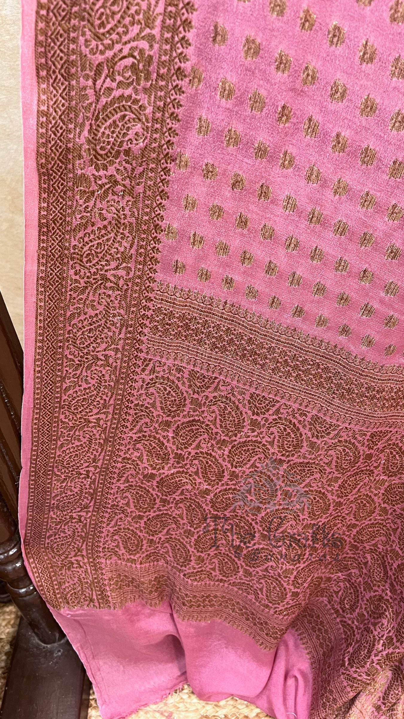 Pure Khaddi Chiffon Banarasi Saree