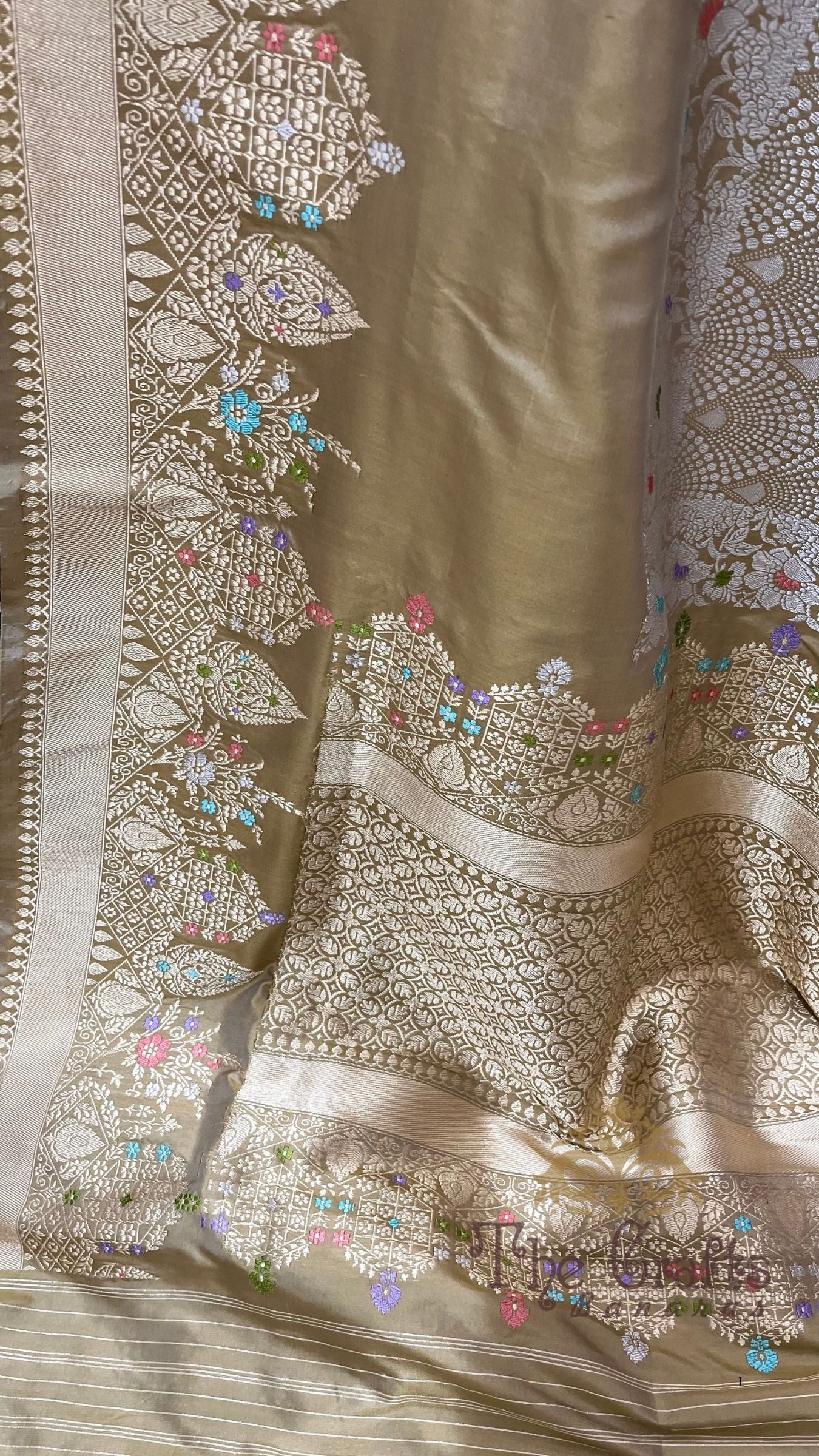 Pure Katan Silk Handloom Banarasi Saree - Kadhua Tanchui Brocade Meena