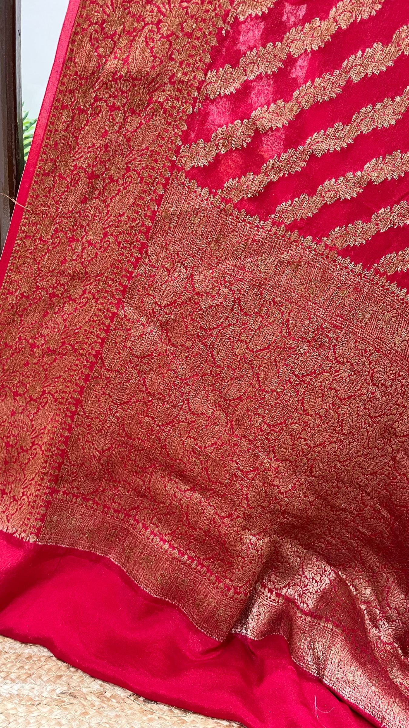 Pure Khaddi Chiffon Banarasi Saree