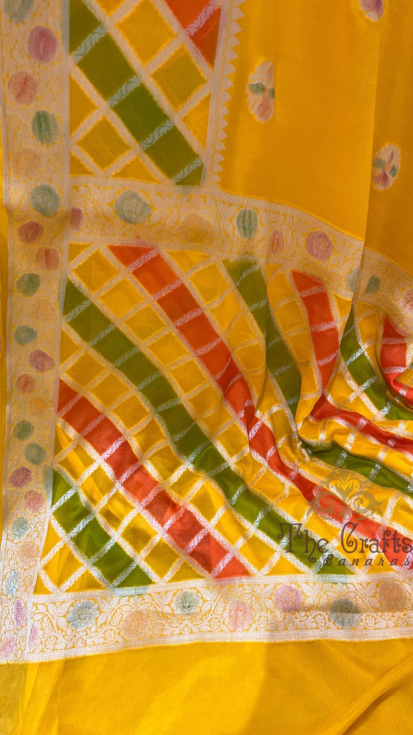 Pure Khaddi Chiffon Banarasi Saree