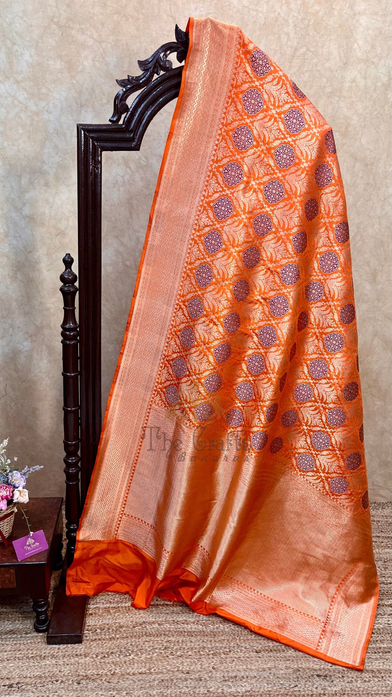 Pure Katan Silk Handloom Banarasi Saree - Tanchui Brocade Meena