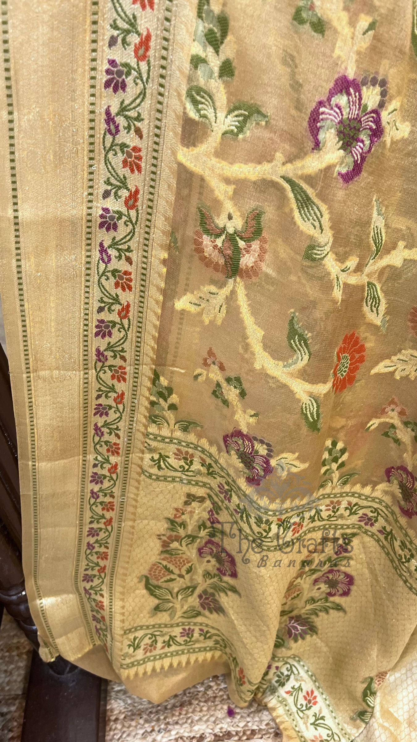 Pure Khaddi Chiffon Banarasi Saree