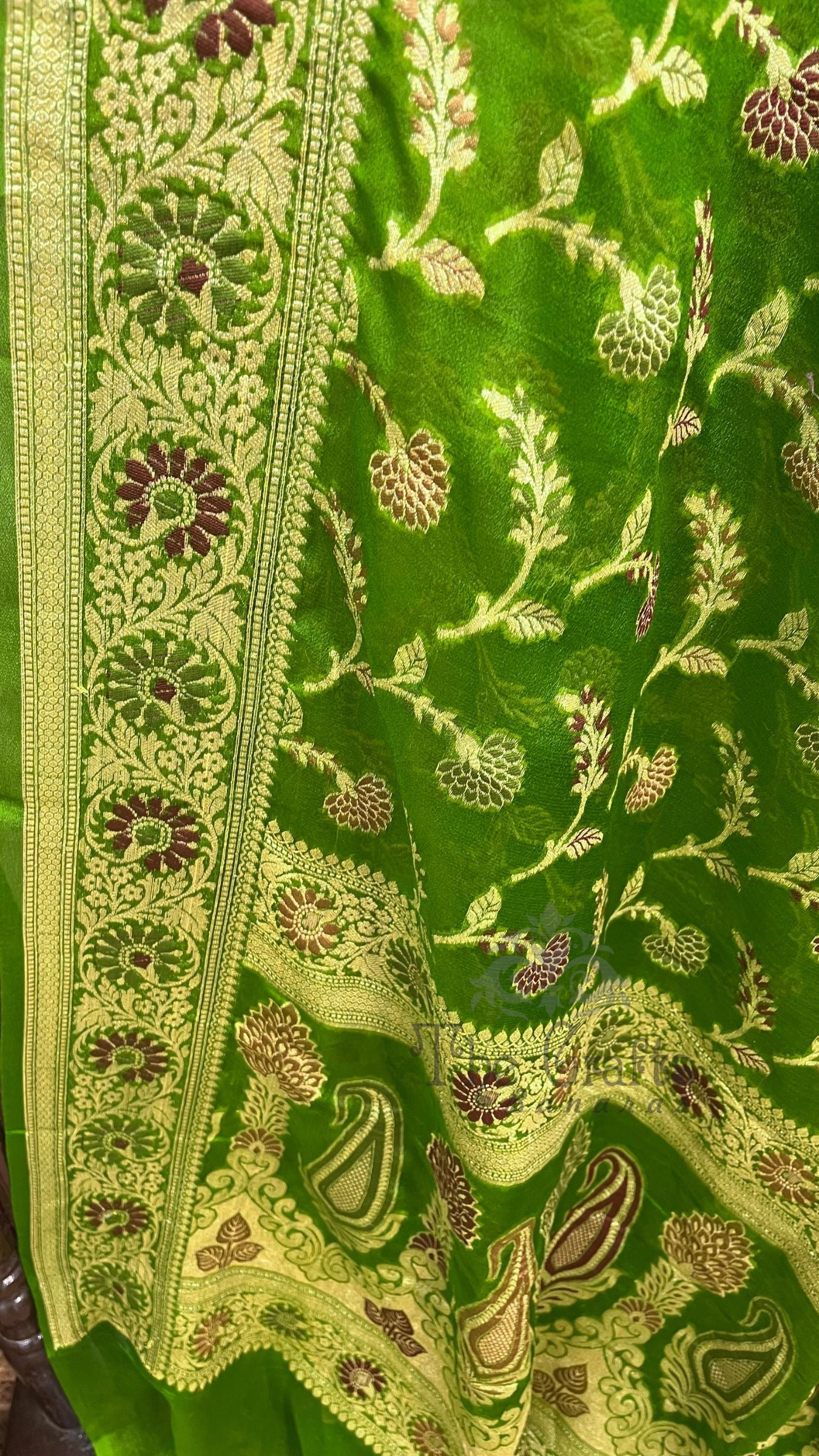 Pure Khaddi Chiffon Banarasi Saree
