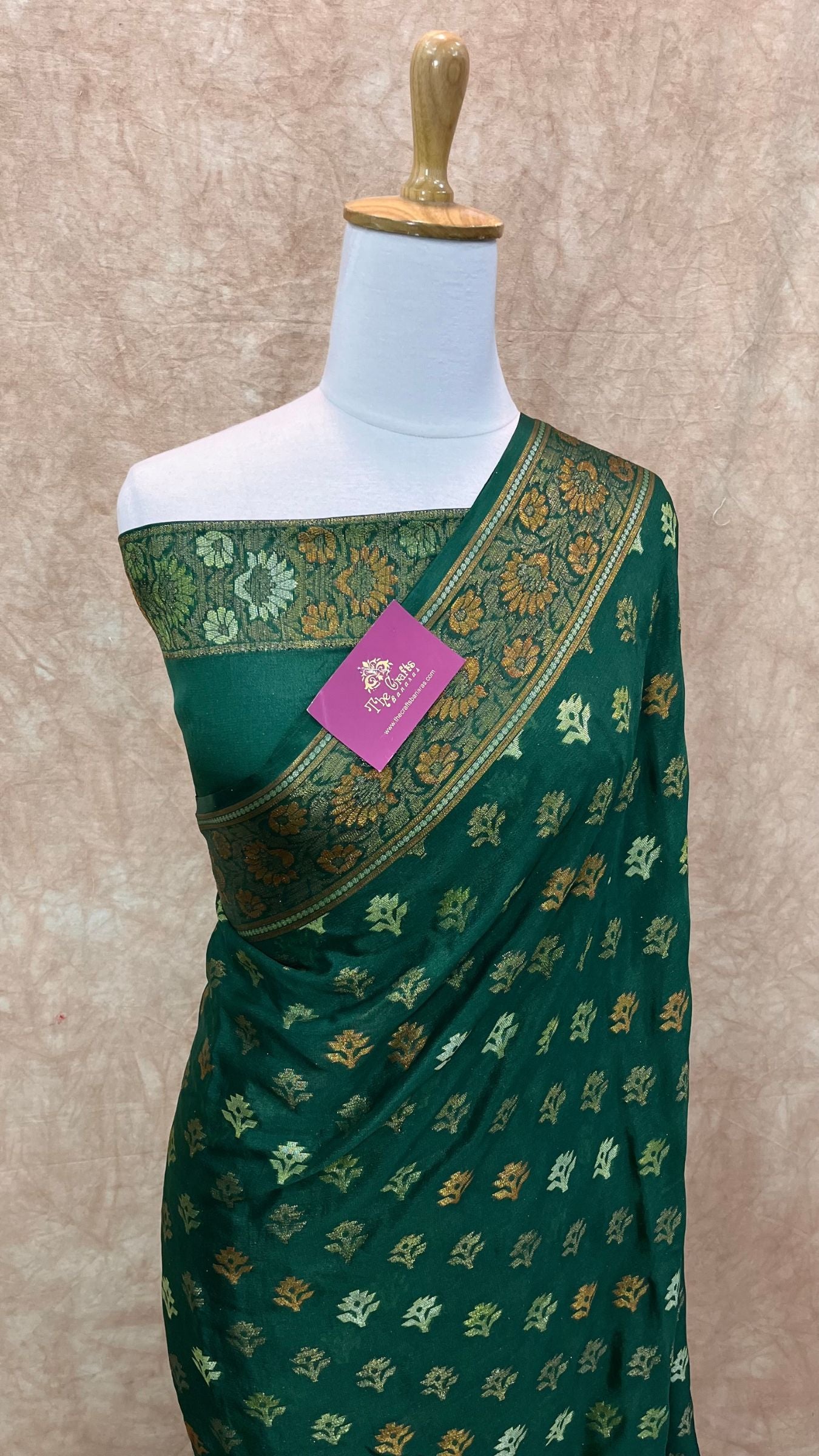 Pure Khaddi Chiffon Banarasi Saree