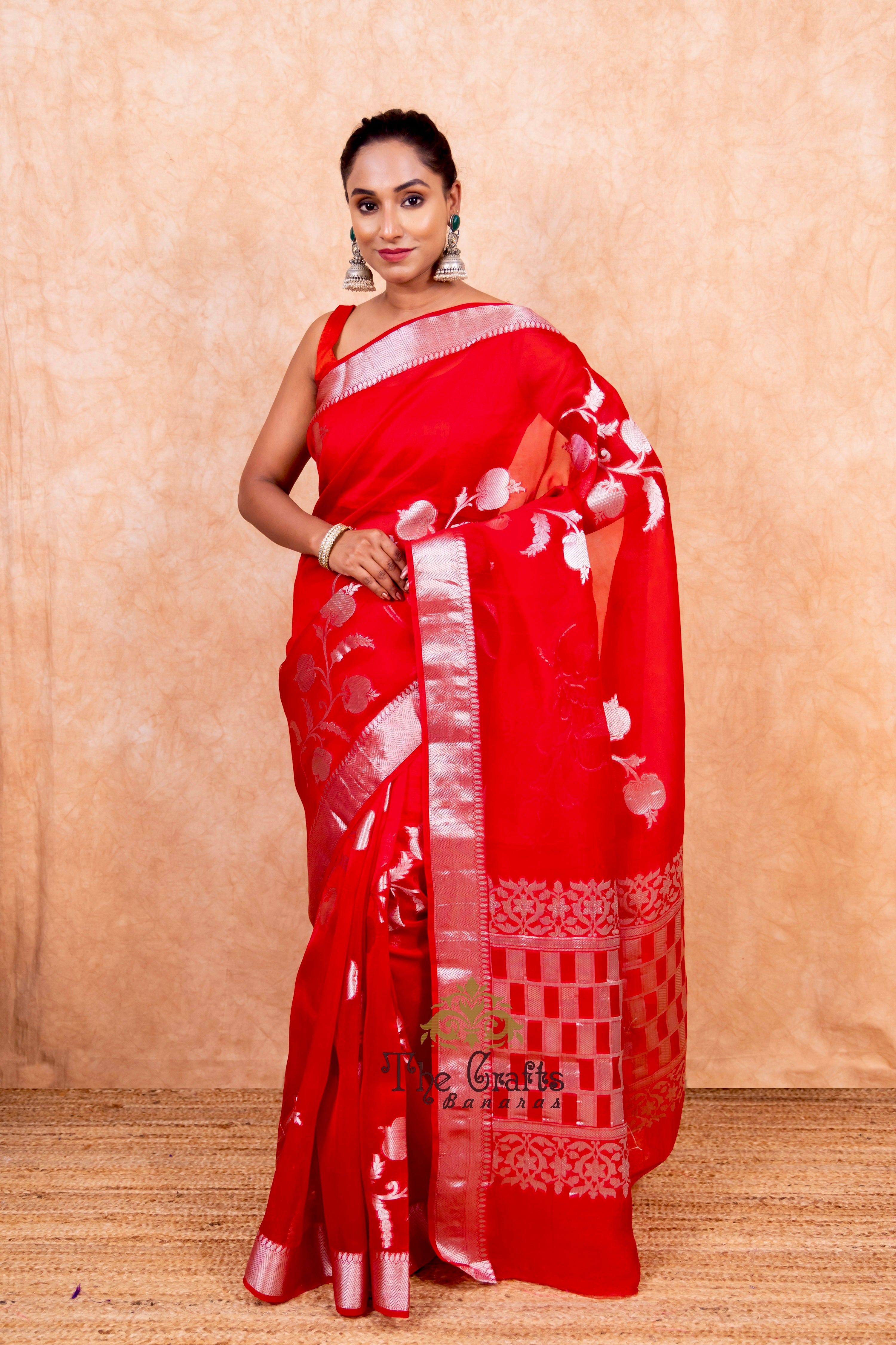 Pure Kora Silk Handloom Banarasi Saree