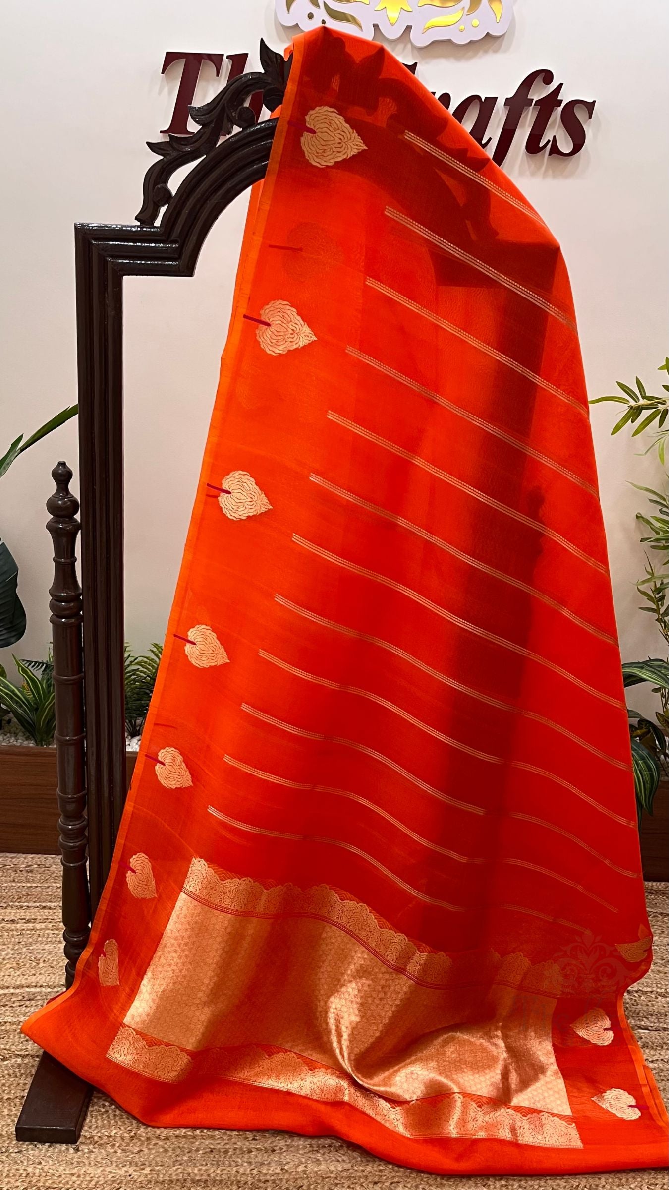 Pure Kora Silk Handloom Banarasi Saree