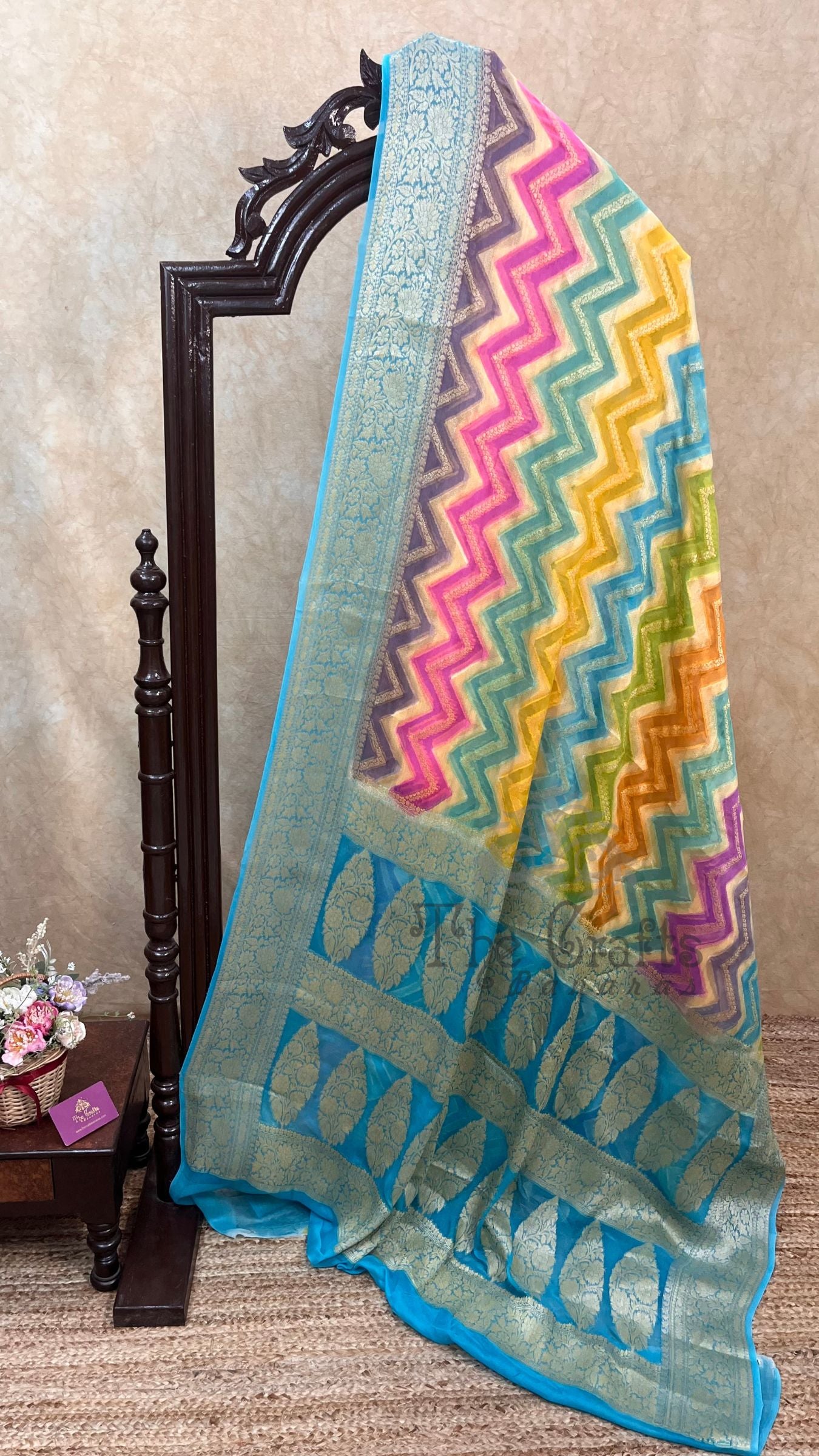 Pure Khaddi Chiffon Banarasi Saree