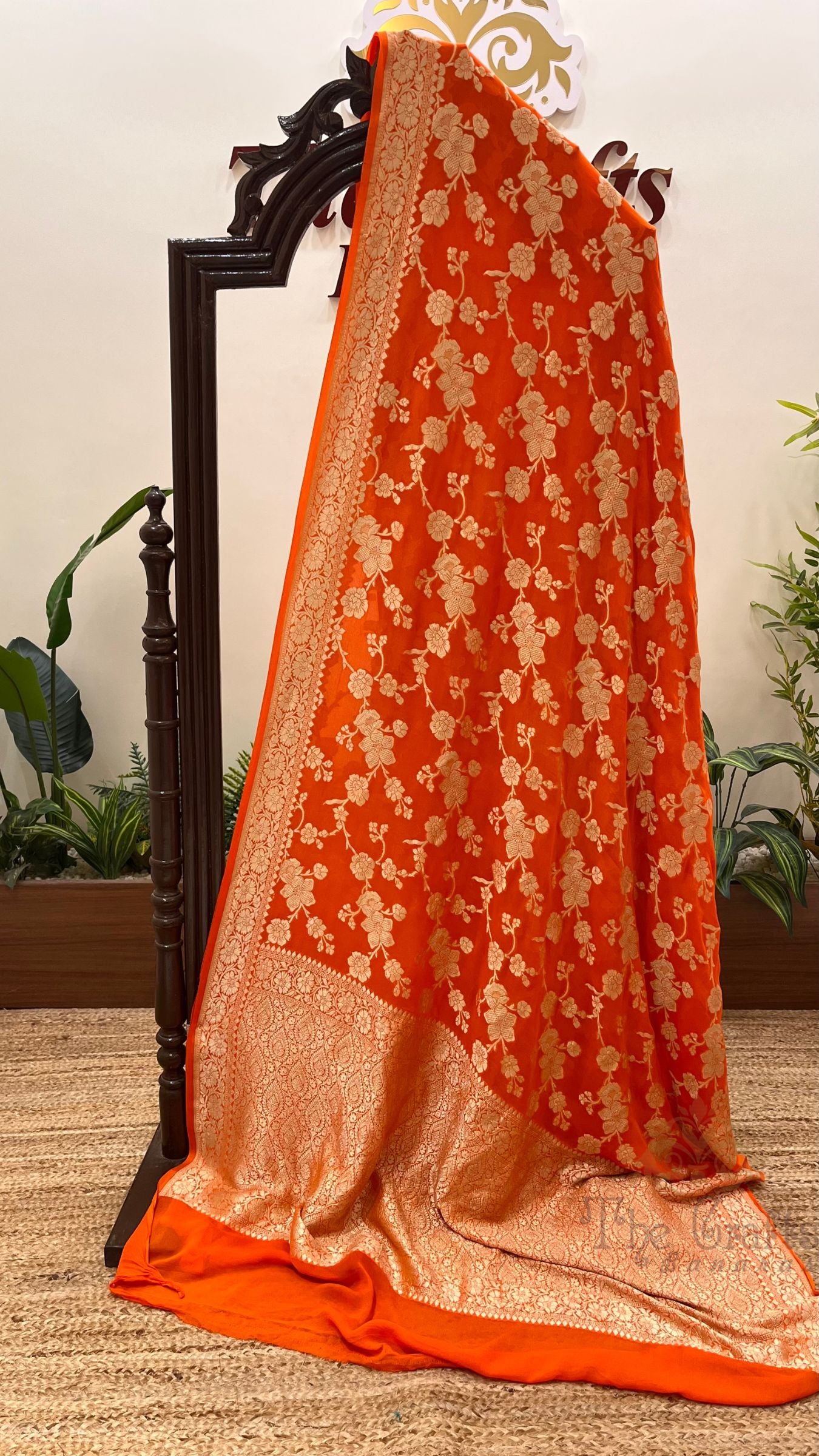 Khaddi Georgette Handloom Banarasi Saree